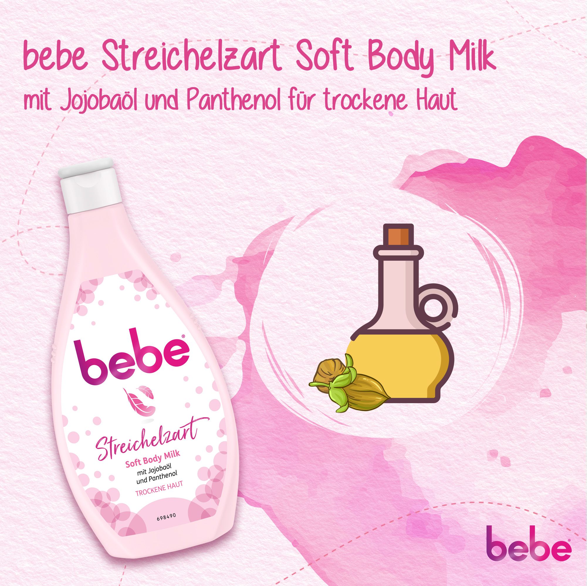 bebe - 10tlg. Alltags-Set: Lippenpflege, Body Milk, Shower Creme und Mizellentücher