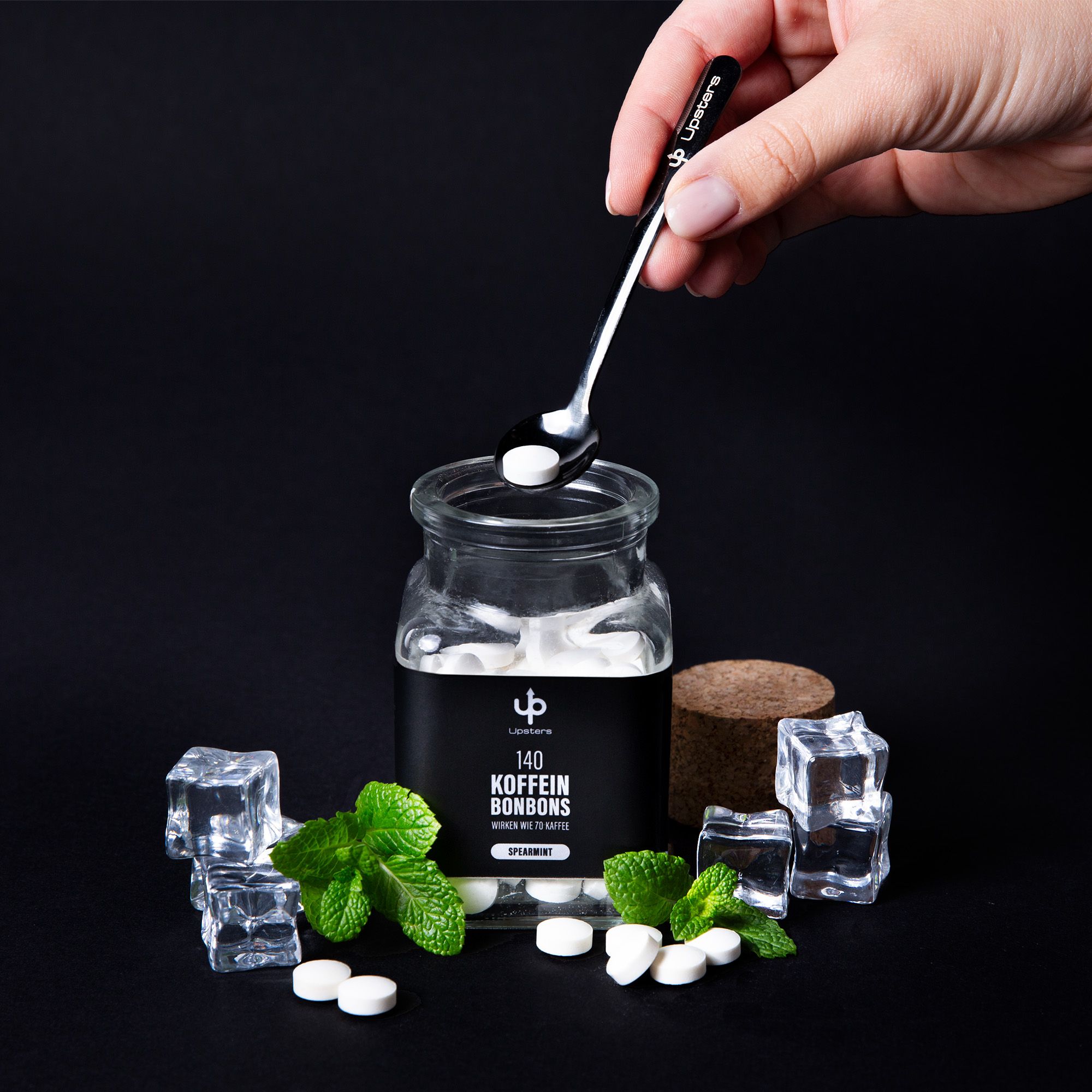 Upsters Koffeinbonbons Spearmint