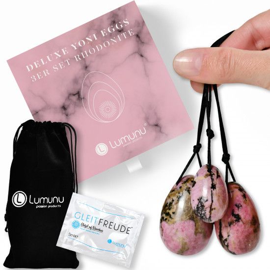 Lumunu Yoni Eggs Set "Rhodonite"