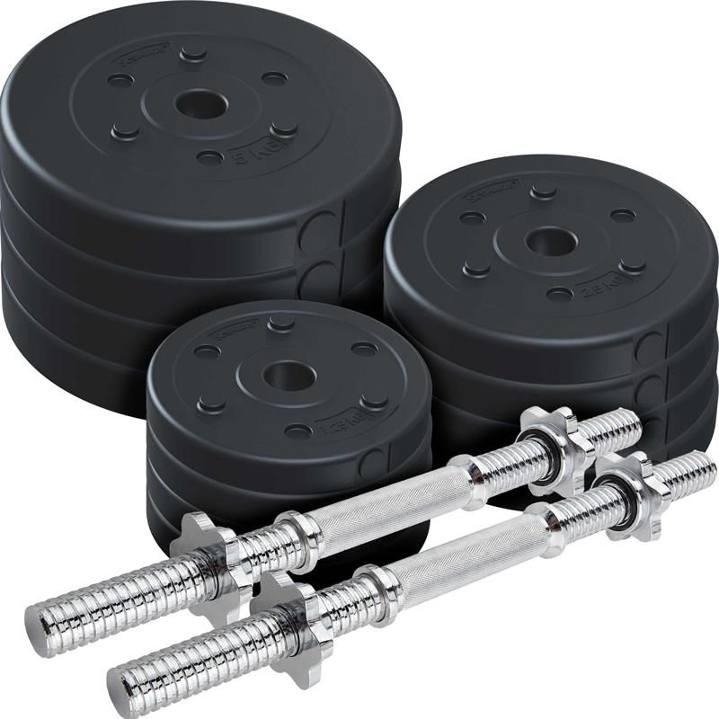 ScSPORTS® Kurzhantelset 40 kg Kunststoff 2xKH extralang