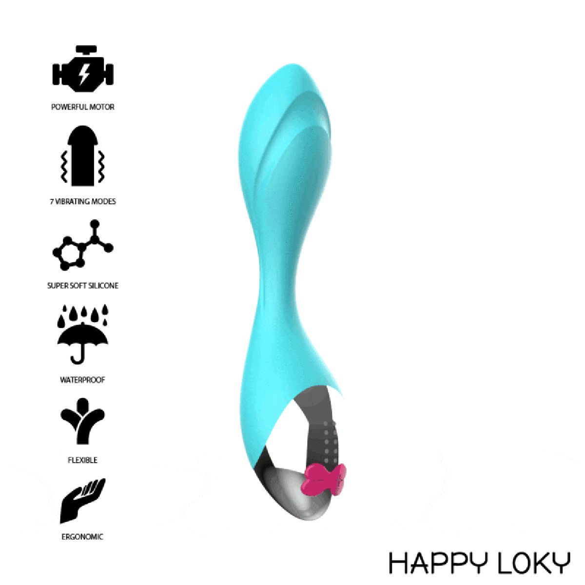 G-Punkt Vibrator 'Fun' | Sehr Flexibel, 10 Vibrationsmodi Happy Loky 1 St