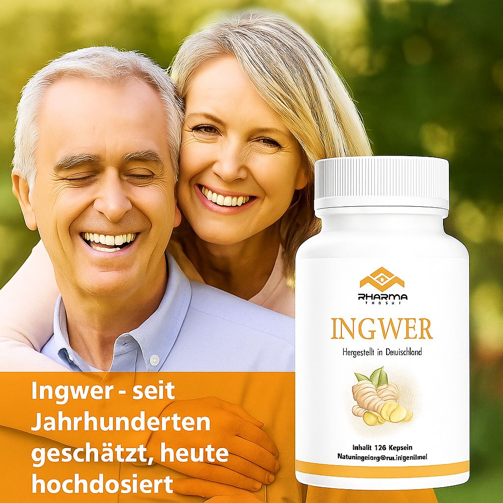 Ingwer 120 Kapseln | 1000 Mg Tagesdosis | HOCHDOSIERT