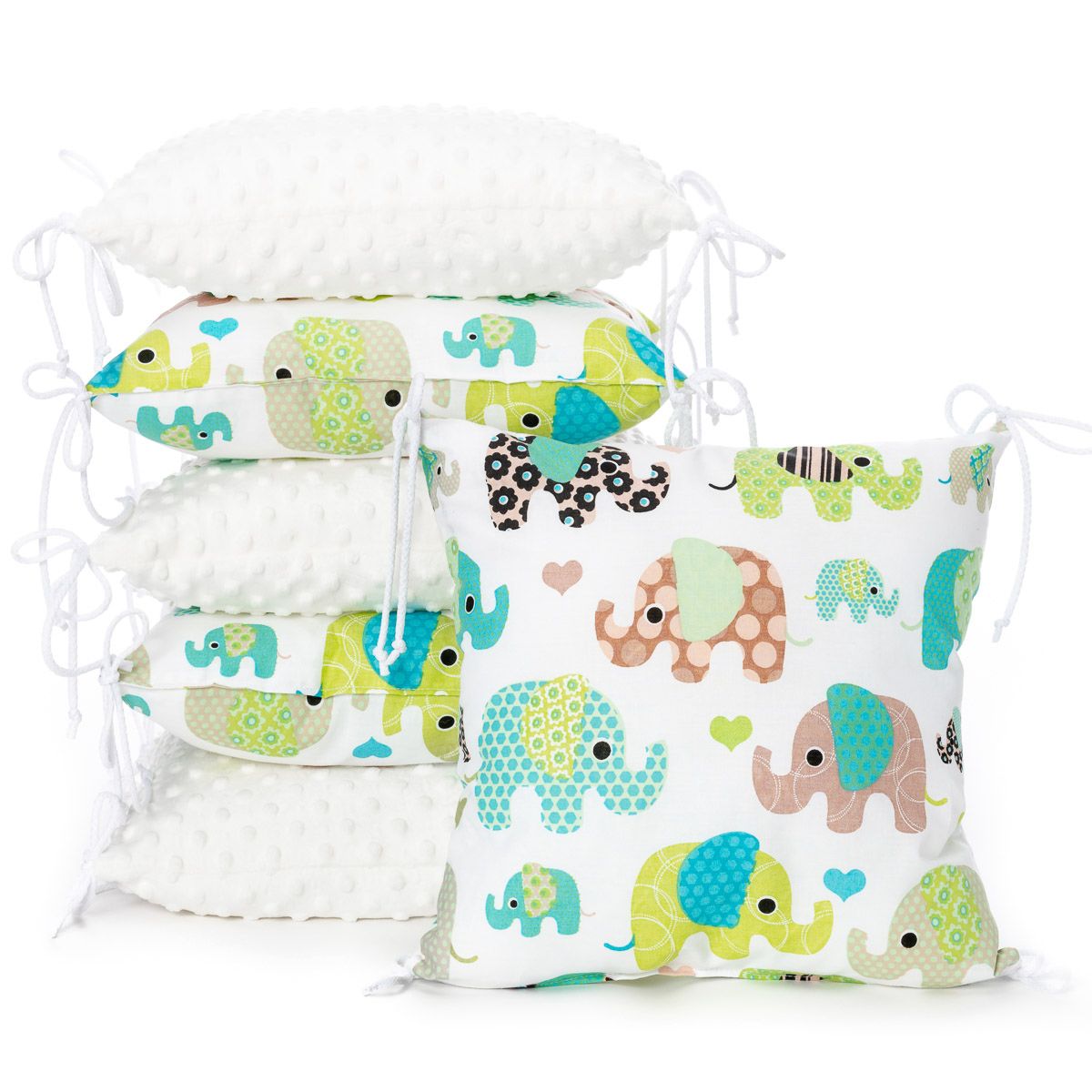 T-Tomi Kissen-Bettumrandung Green elephant 6 St Kissen