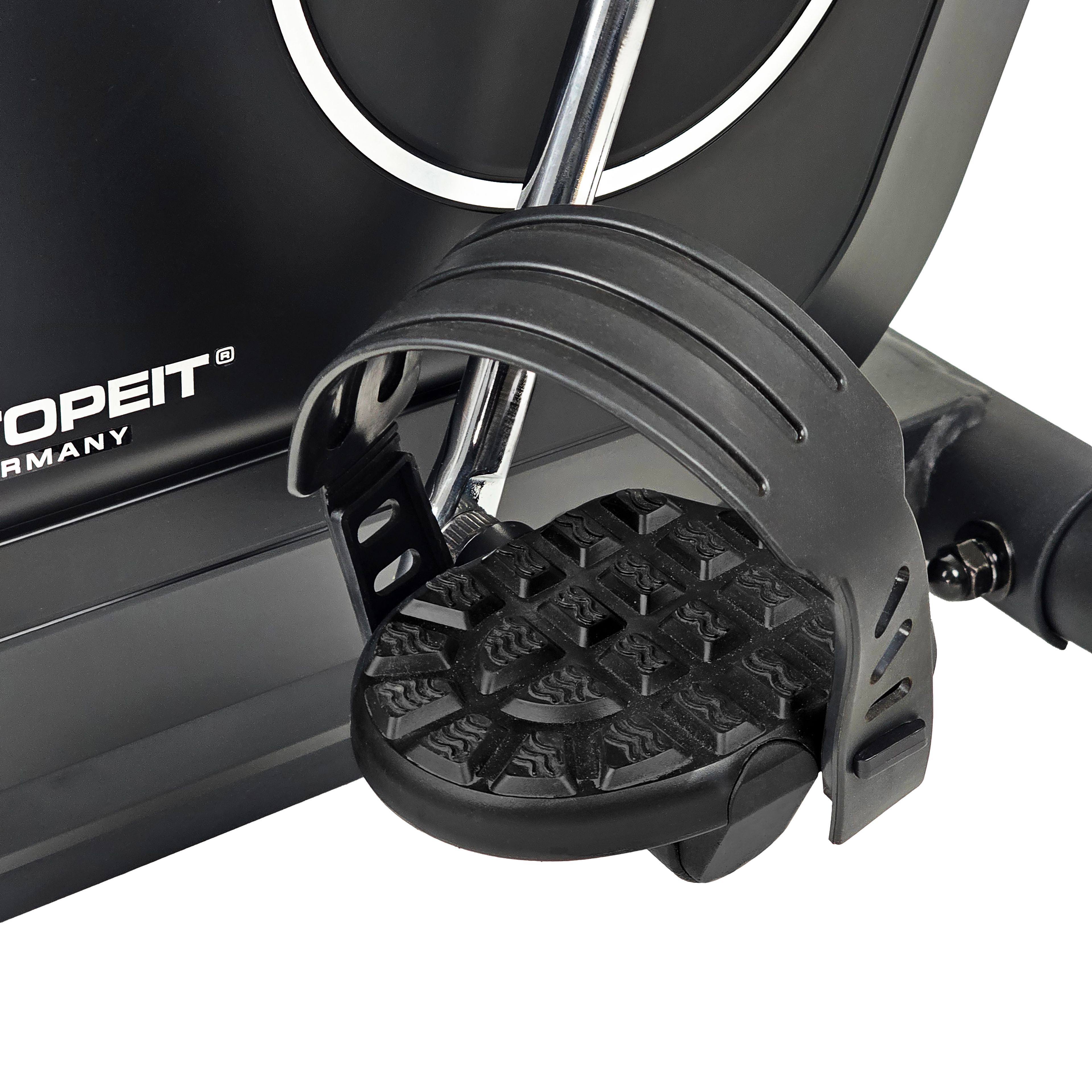 Heimtrainer Activ. Schwarze Pedale mit rutschfester Oberfläche. Marke: CHRISTOPEIT SPORT GERMANY.