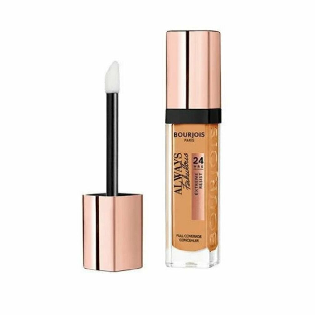Concealer met applicator. Transparante behuizing, roségouden dop. Opschrift: Always Fabulous, 24 hrs Extreme Resist, Full Coverage Concealer.