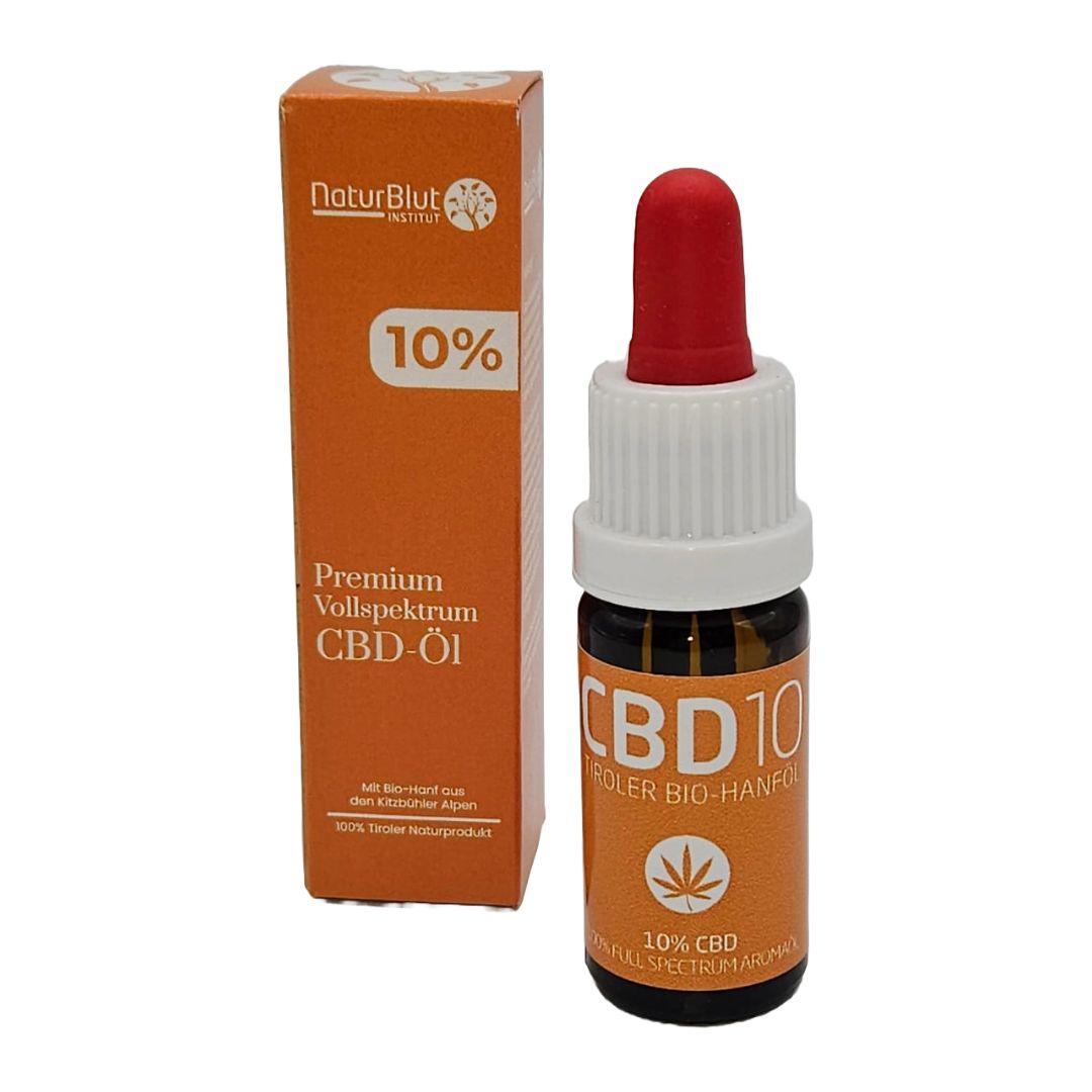 NaturBlut Premium BIO CBD Öl 10% - Mit Hanf aus den Kitzbüheler Alpen