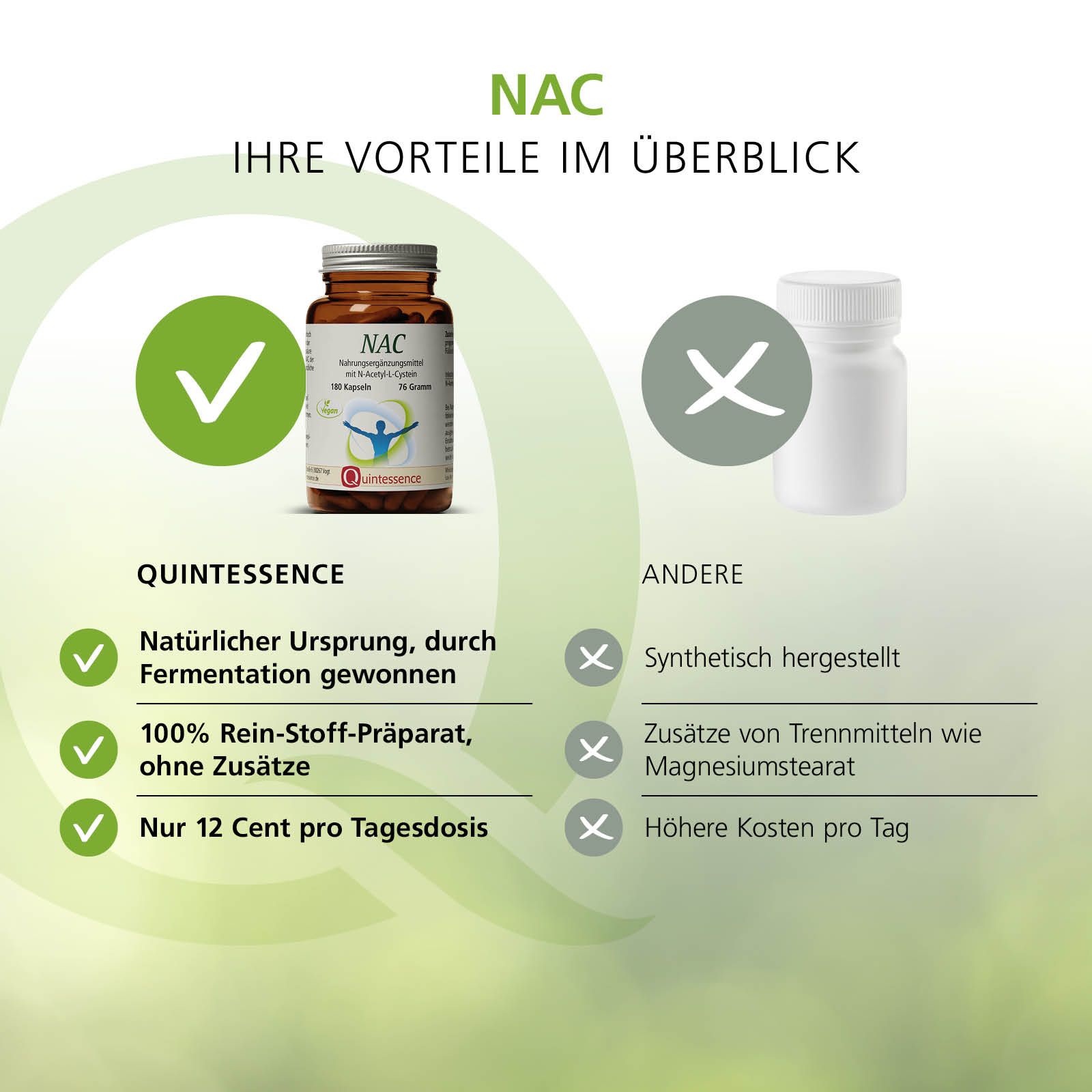 NAC N-Acetyl-L-Cystein Kapseln von Quintessence 76 g