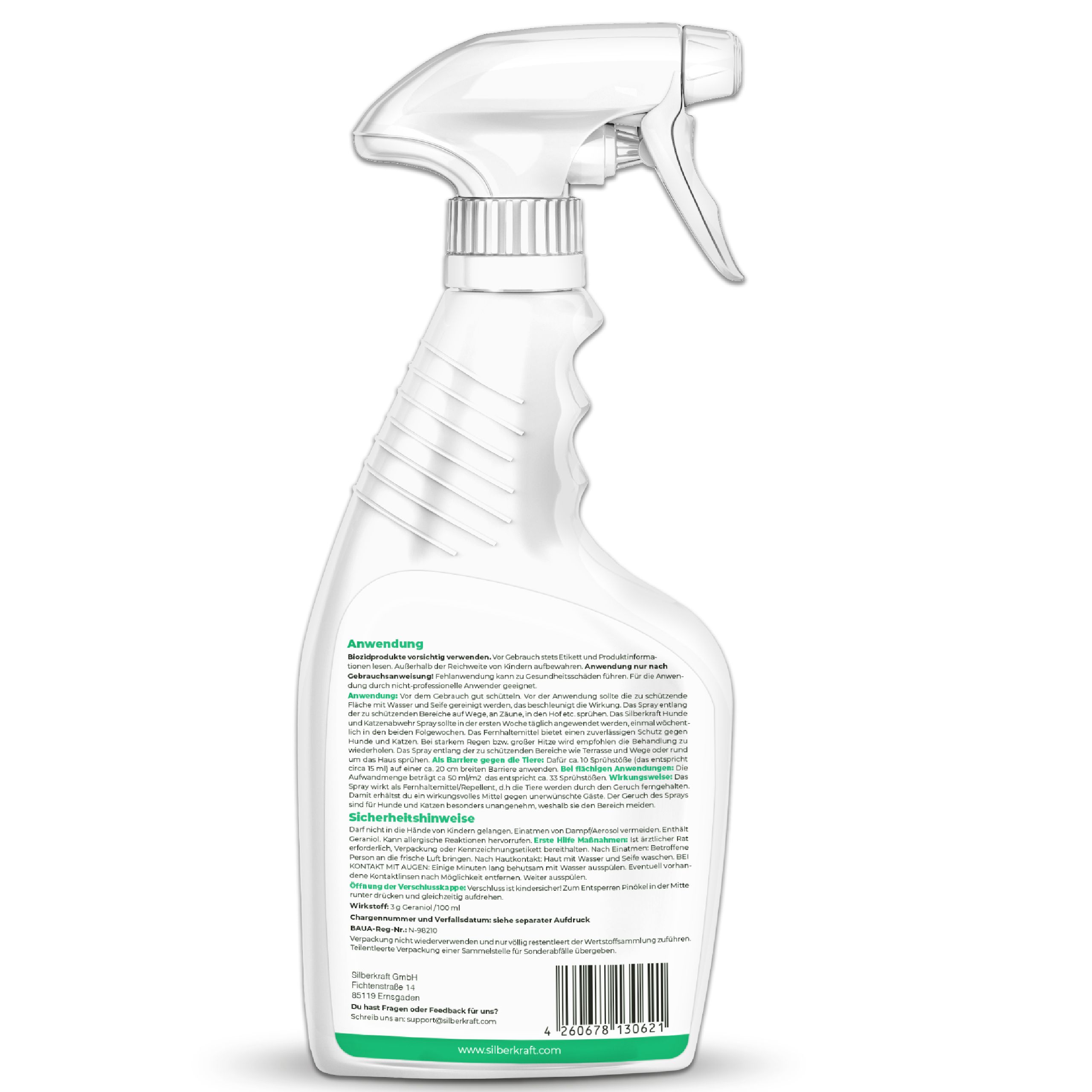 SILBERKRAFT Hunde & Katzenabwehrspray