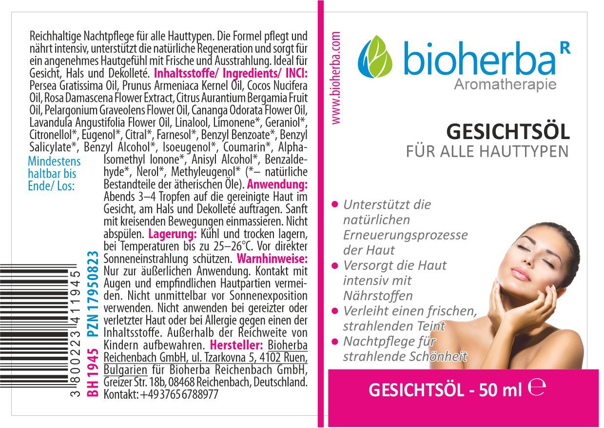 Bioherba Gesichtsöl für alle Hauttypen