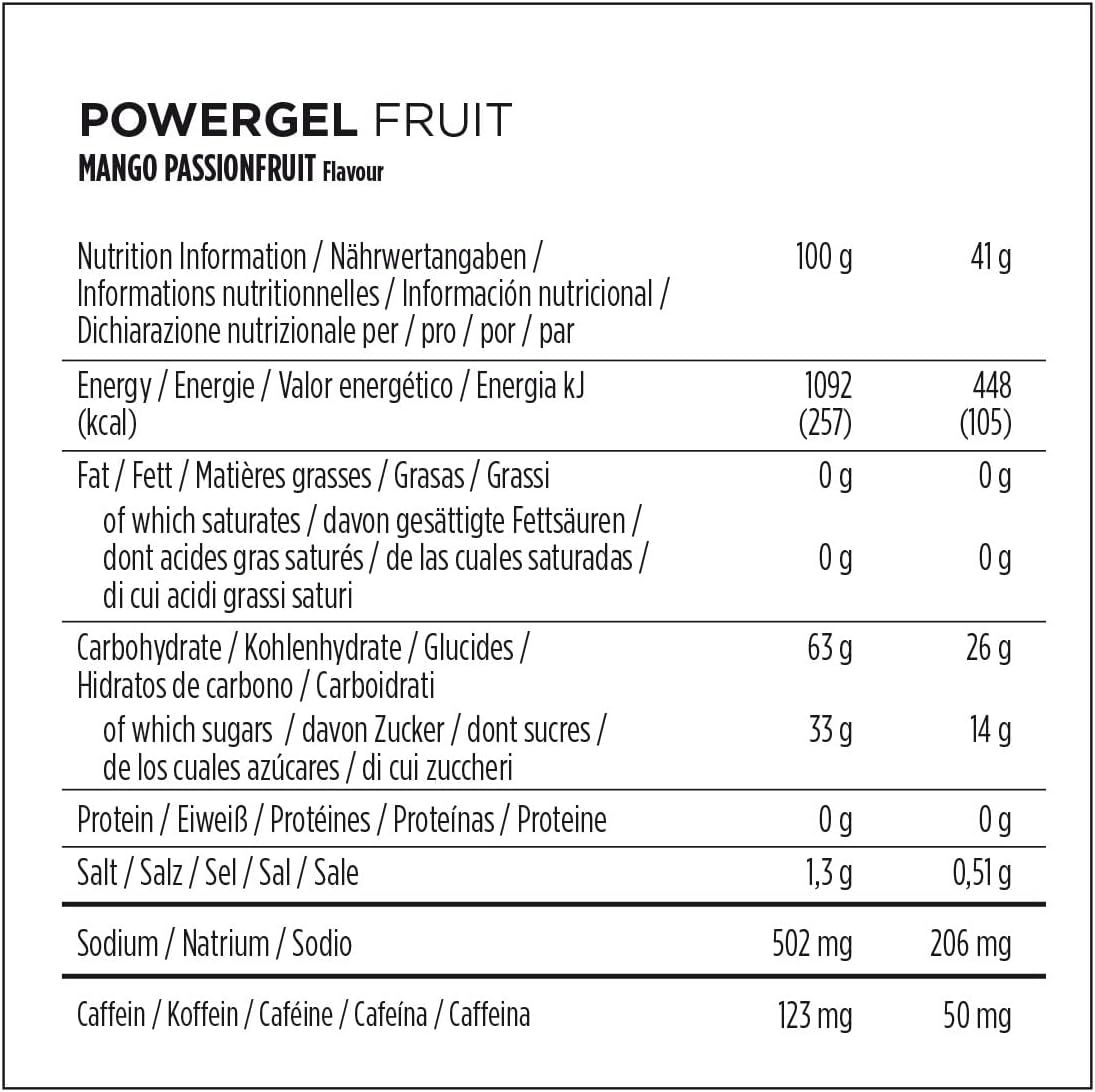 PowerBar PowerGel Fruit Mango Passionfruit