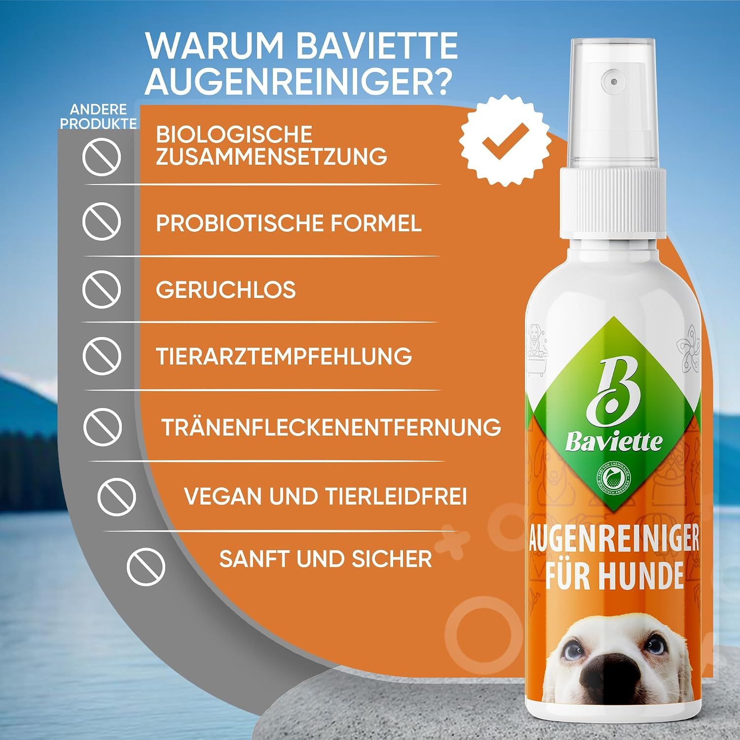 Baviette Augenreiniger für Hunde