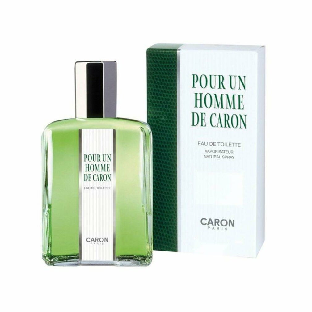 Eau de Toilette-Spray und Verpackung. Grüne Flüssigkeit in quadratischer Flasche mit silbernem Verschluss. Weiße Box.