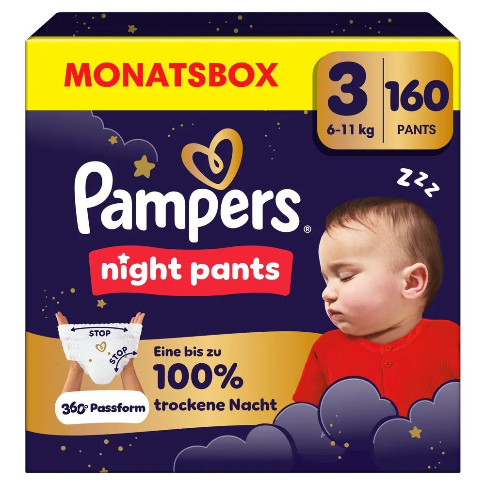 Pampers Night Pants Gr.3 Windeln Monatsbox 160 St