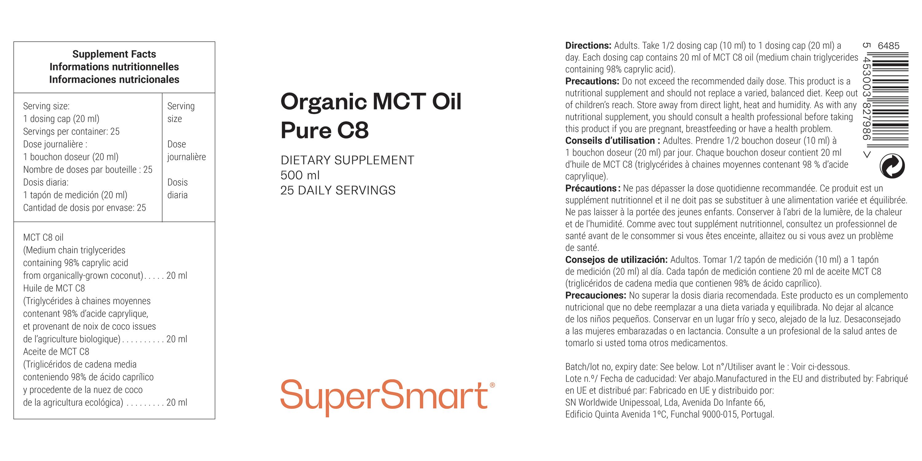 SuperSmart - MCT Oil Pure 500 ml