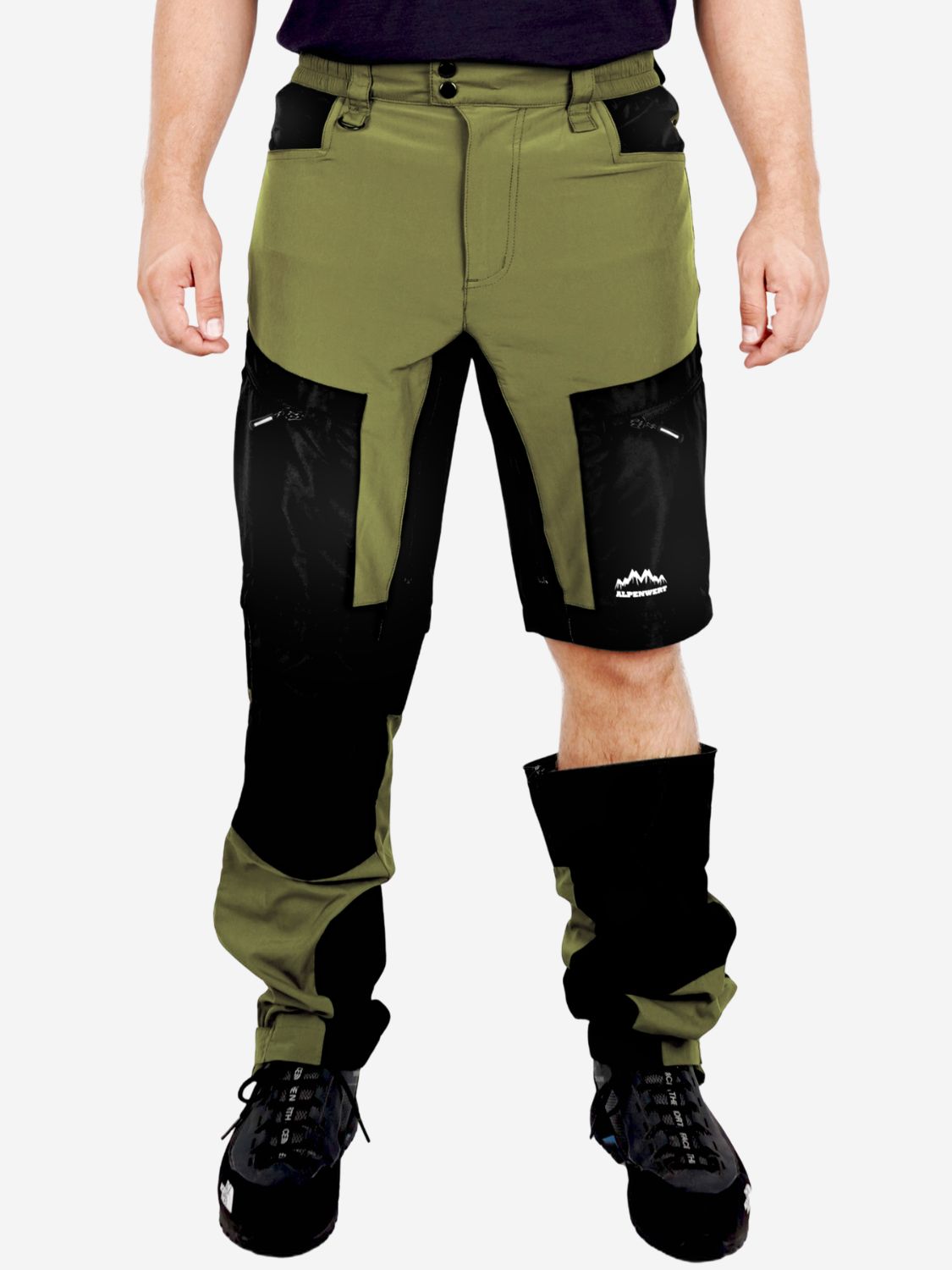 ALPENWERT Wanderhose Herren Olive Grün XXL