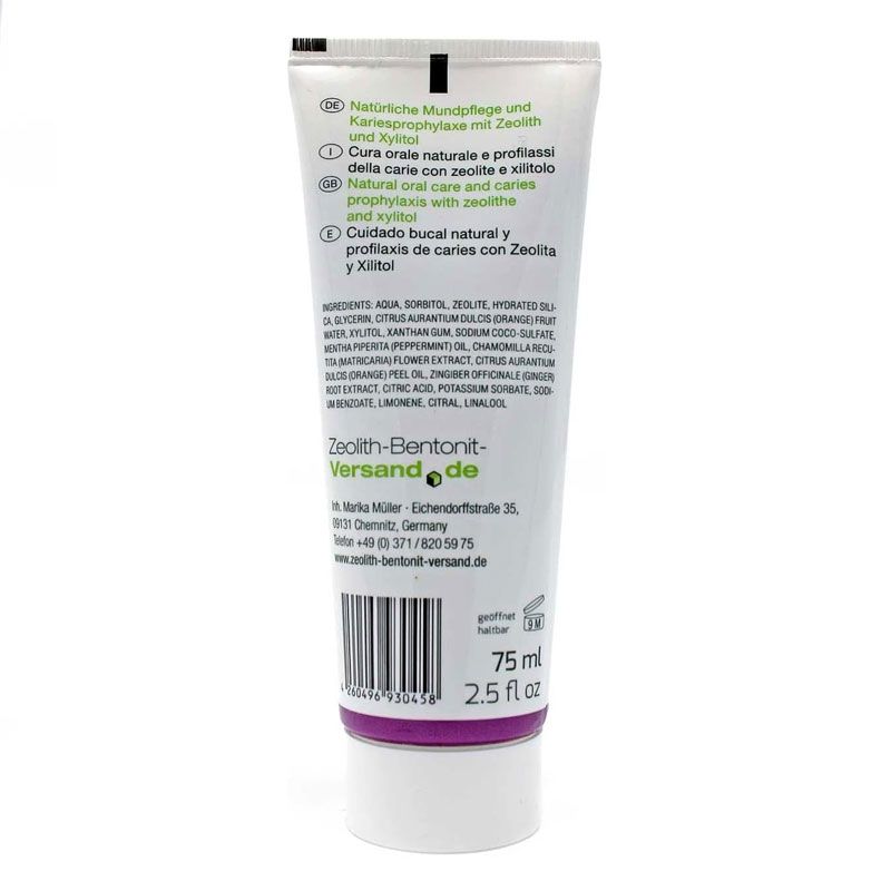 Zeolith MED Zahncreme, Zahnpasta ohne Fluorid, mit Xylit und Minze
