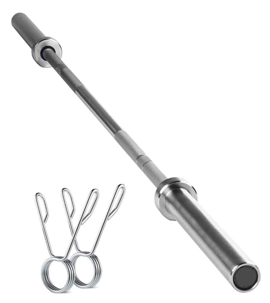 FFitness Bilanciere Olimpionico 180 cm con 2 Clip Ferma Pesi FF