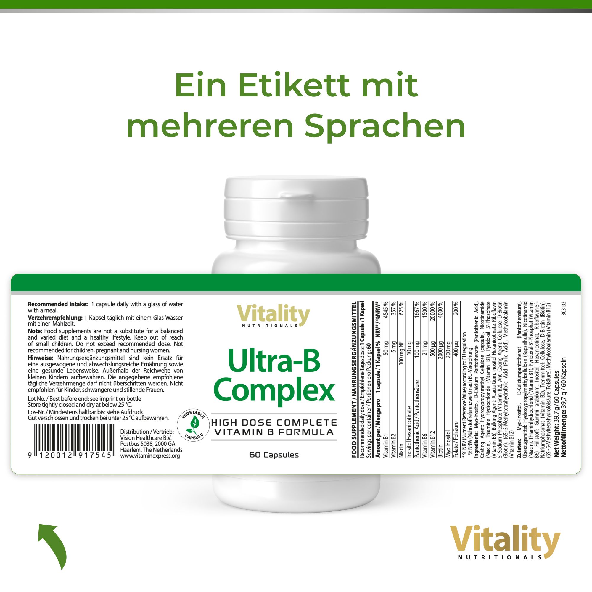 Vitality Nutritionals Ultra-B-Komplex