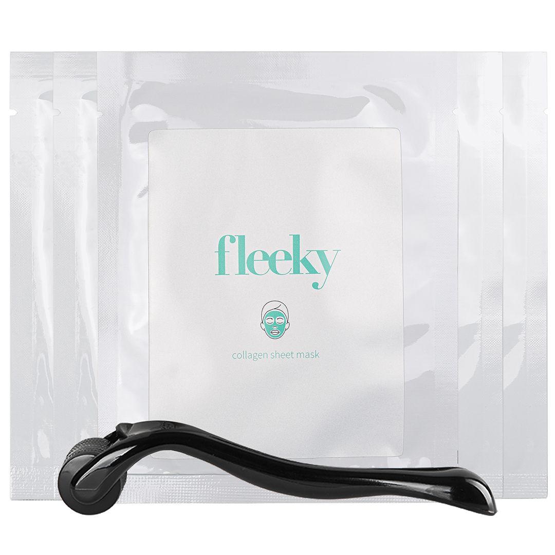 fleeky Collagen Sheet Mask mit 540 Needle Dermaroller