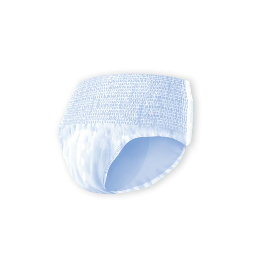 Hellblaue iD Pants Plus XS. Weiches Material. Elastischer Bund. Anatomische Form. Für Inkontinenz.