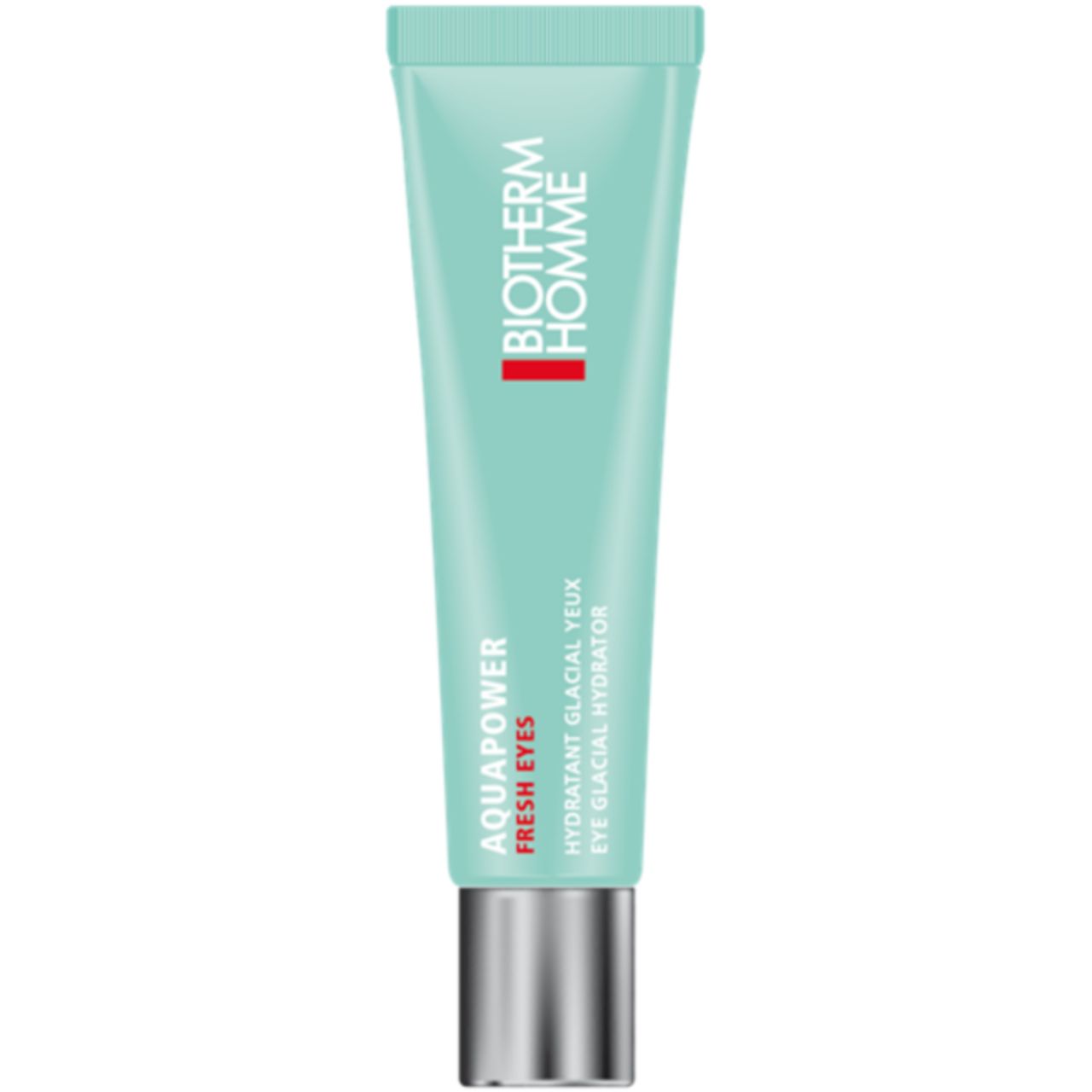 Drei Produkte in einer Pflegeroutine: Cleanser, Cream und Eye Gel. Beschriftung: AQUAPOWER, Reinigung, Gesichtspflege, Augenpflege.