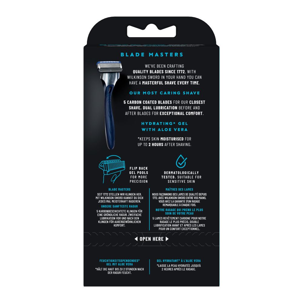 Wilkinson Sword Hydro 5 Rasierer mit 6 Ersatzklingen. Hautpflege mit Gel-Feuchtigkeit.