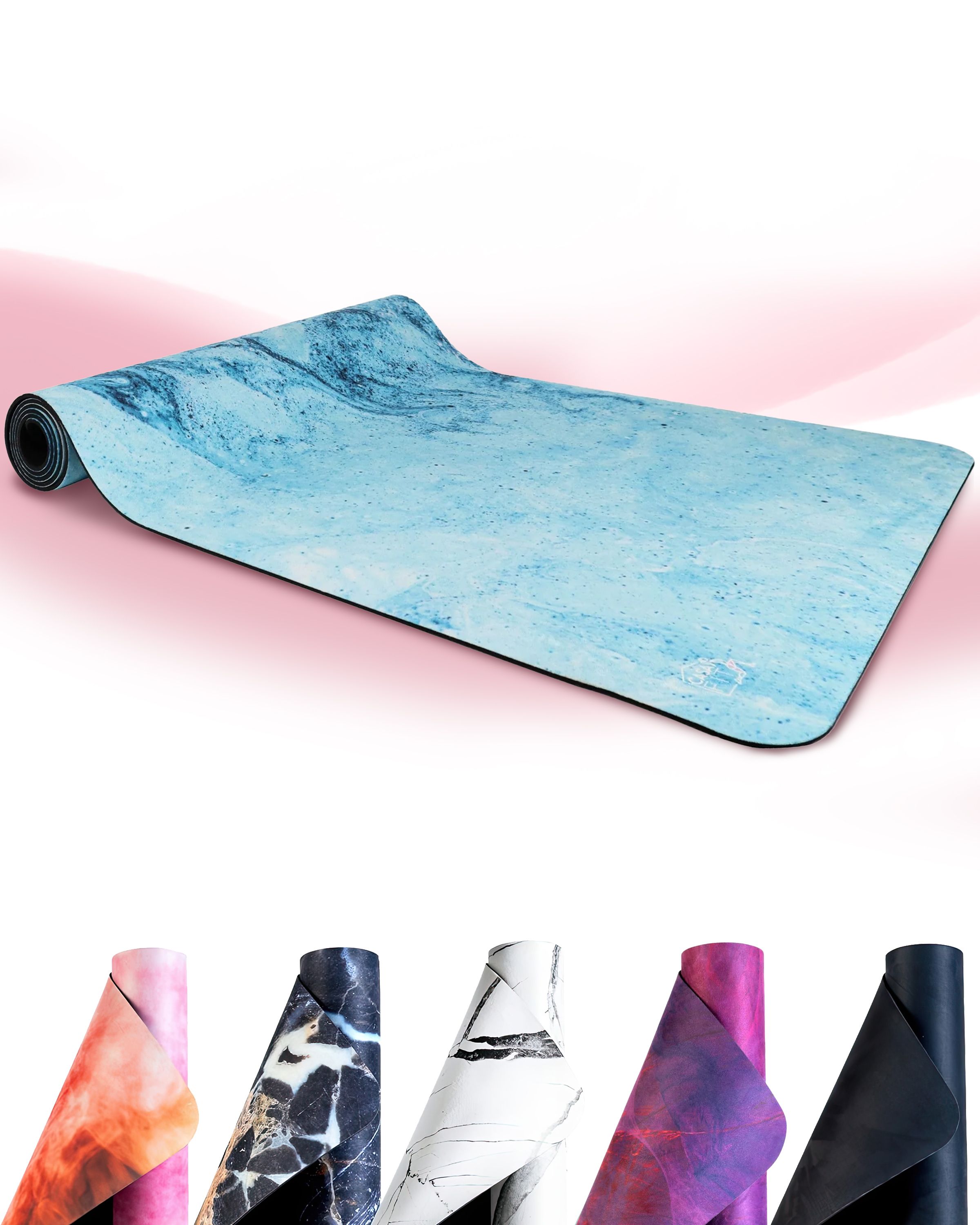 Fitness- & Yogamatte - blue swirl 1 St