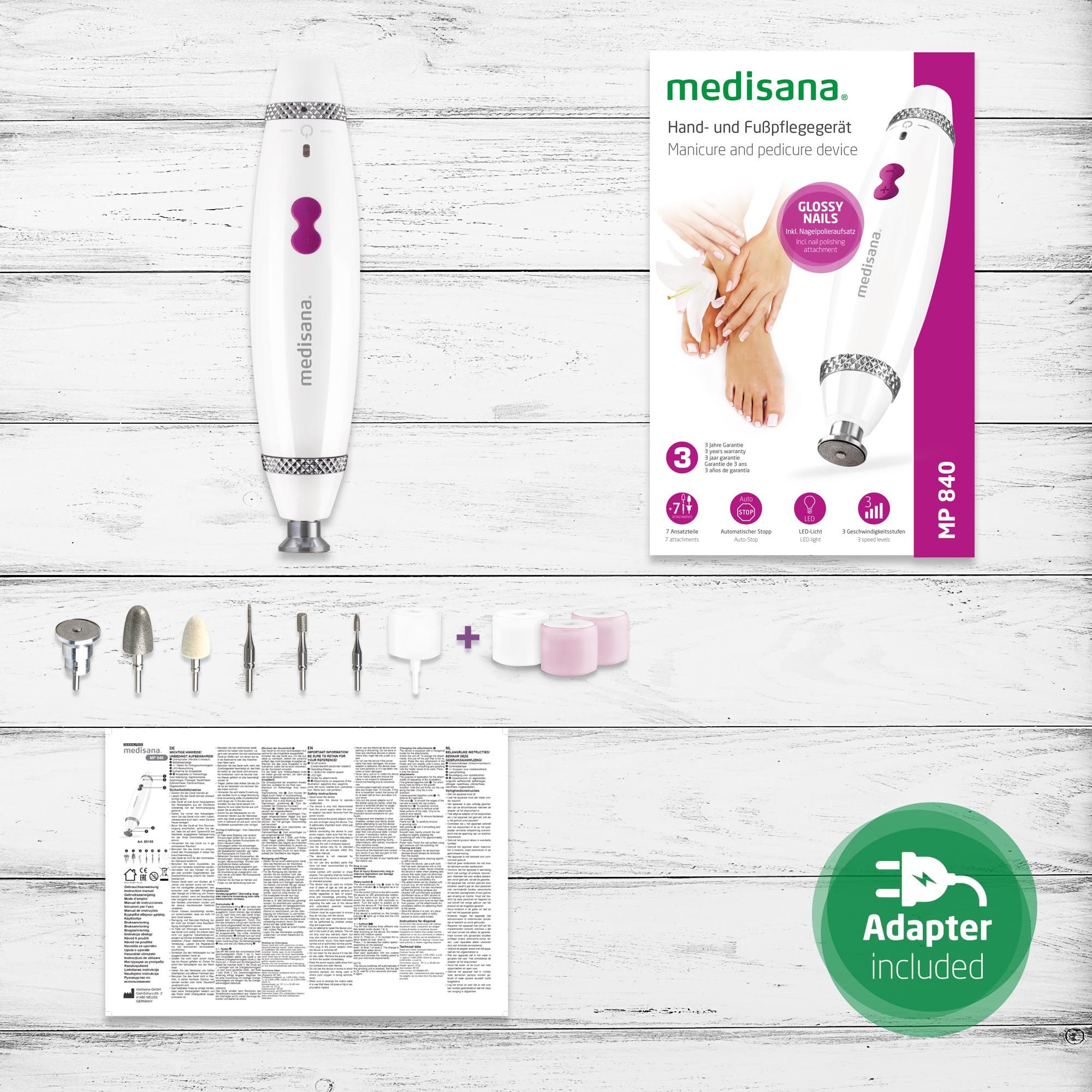 medisana MP 840 elektrisches Maniküre & Pediküre-Set