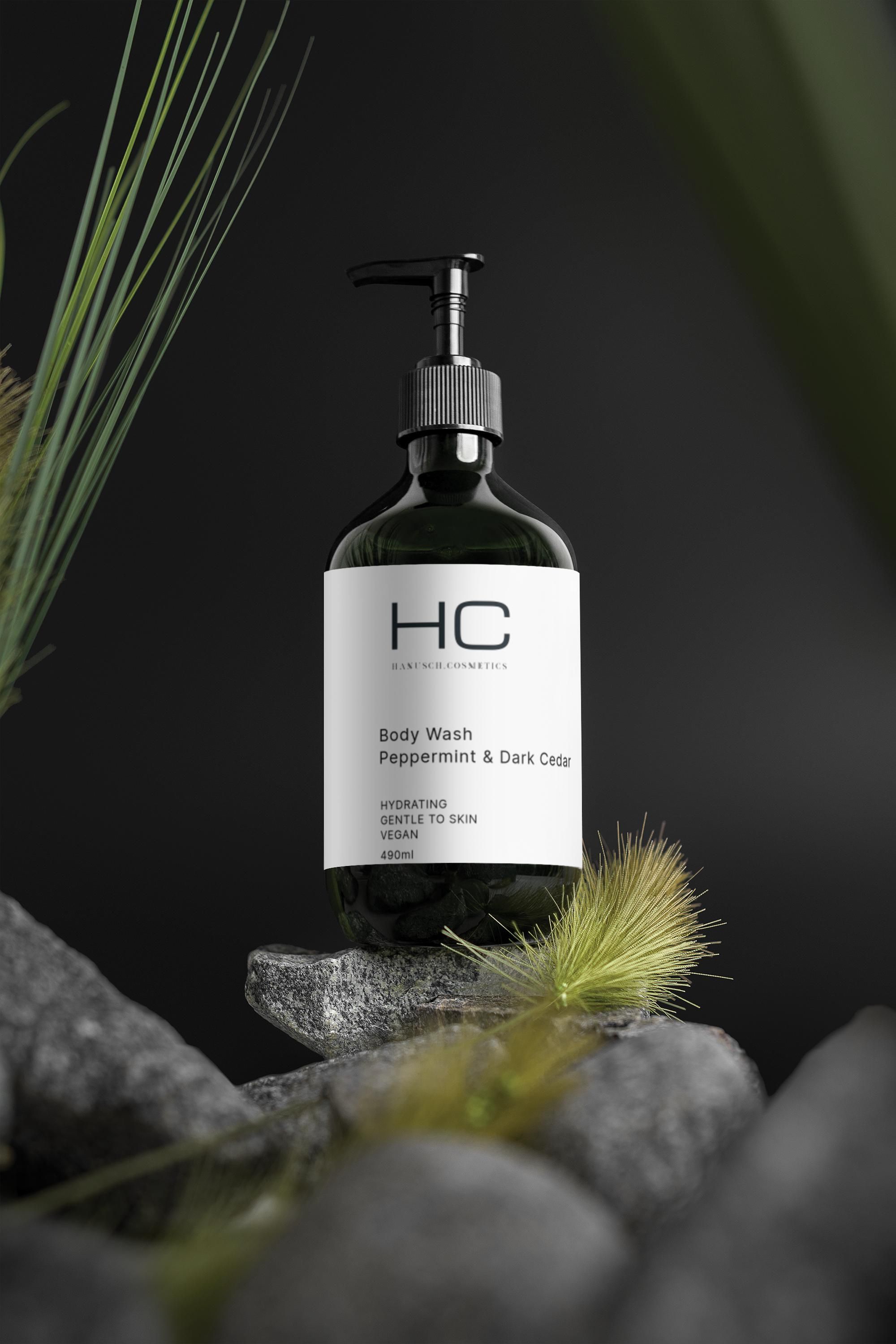 hanusch.cosmetics Body Wash Peppermint & Dark Cedar