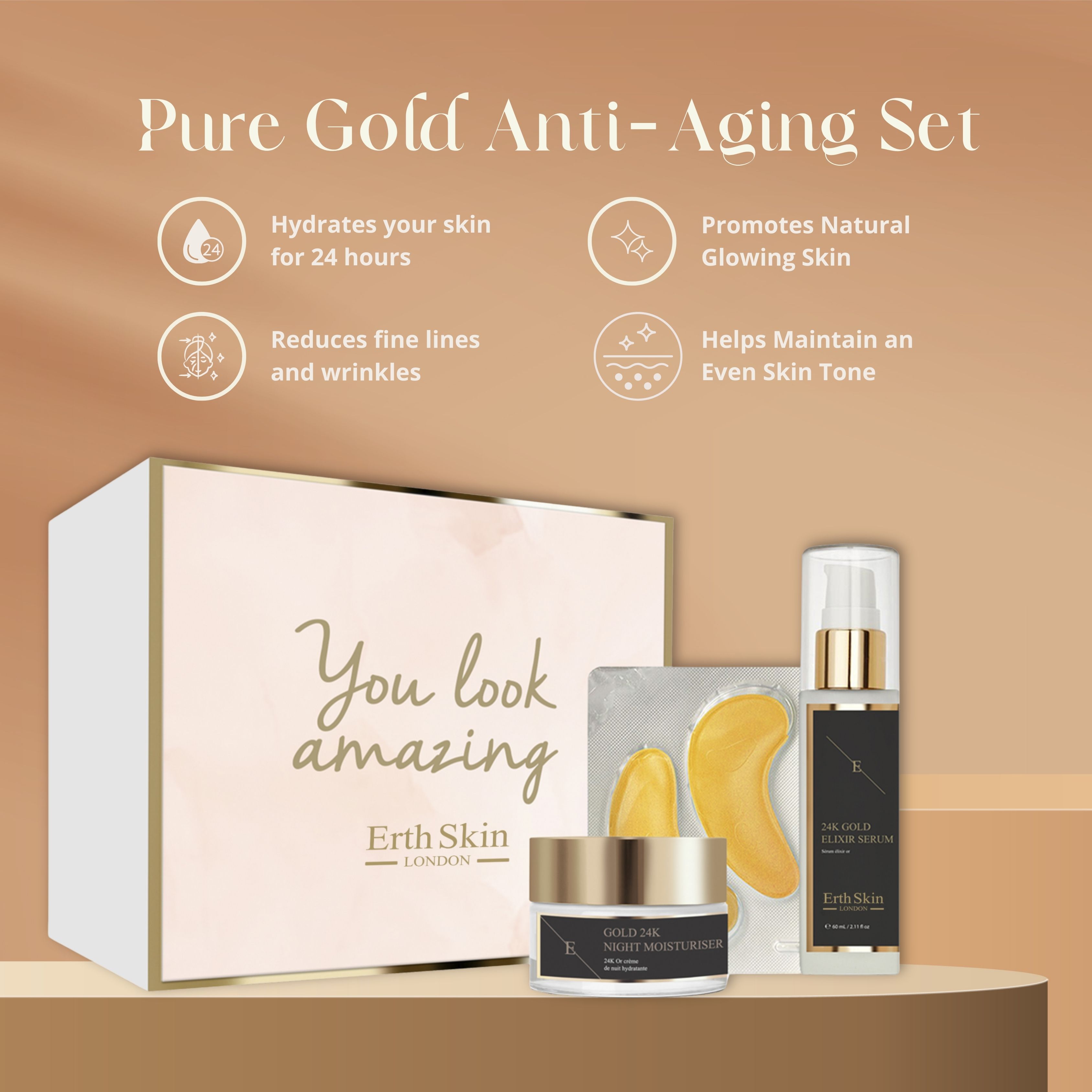ErthSkin London Geschenkbox-Set Anti-Falten-Hautpflegeset aus set