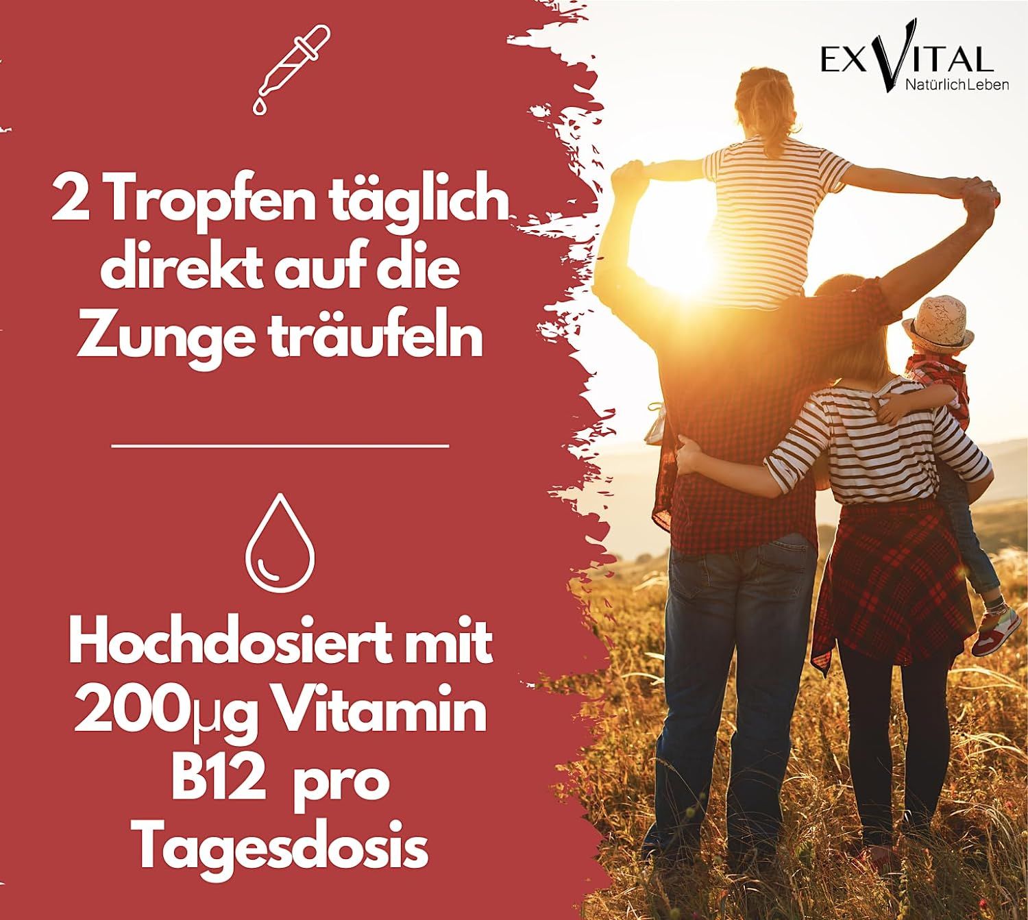 EXVital® Vitamin B12 Tropfen (Methylcobalamin) 50 ml