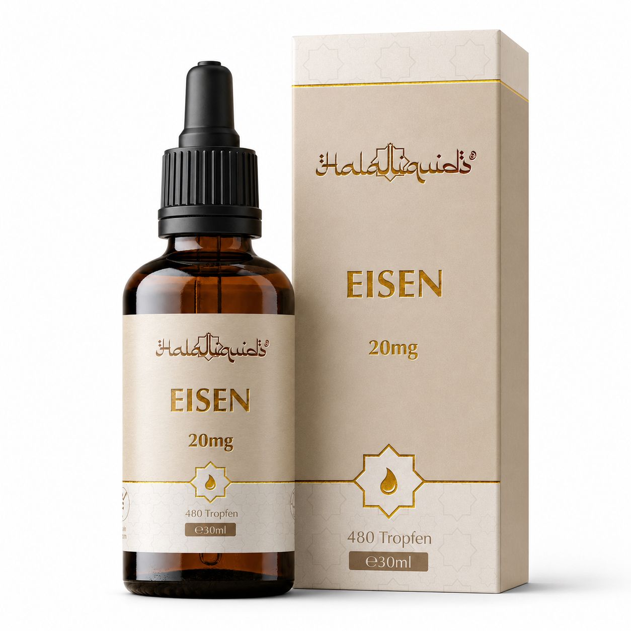 Halal Food - Eisen Tropfen vegan & hochdosiert 30 ml