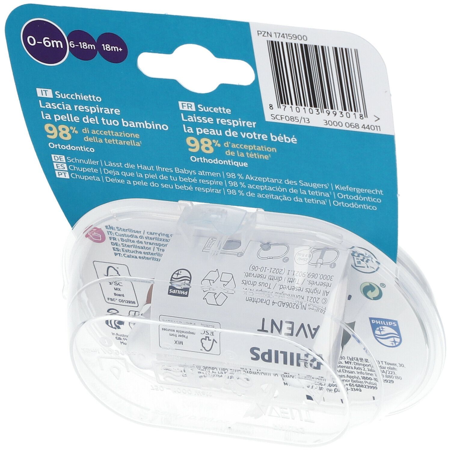 PHILIPS Avent Ultra Air Schnuller 0-6 Monate, Vogel/ Kirsche