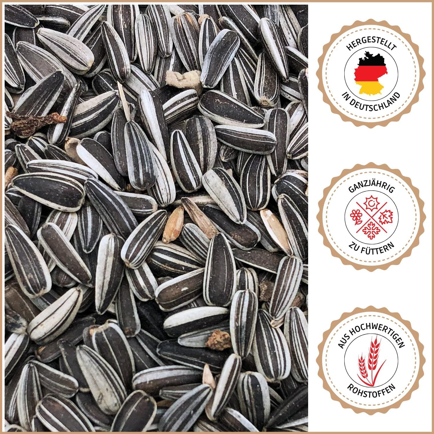 Supravit Sonnenblumenkerne I Vogelfutter I energiereiches Wildvogelfutter als Streufutter