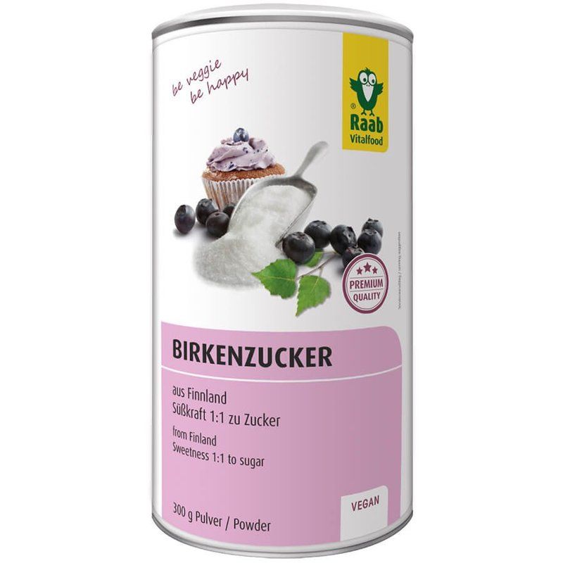 Raab Birkenzucker Xylit Premium aus finnischer Birke, 300g