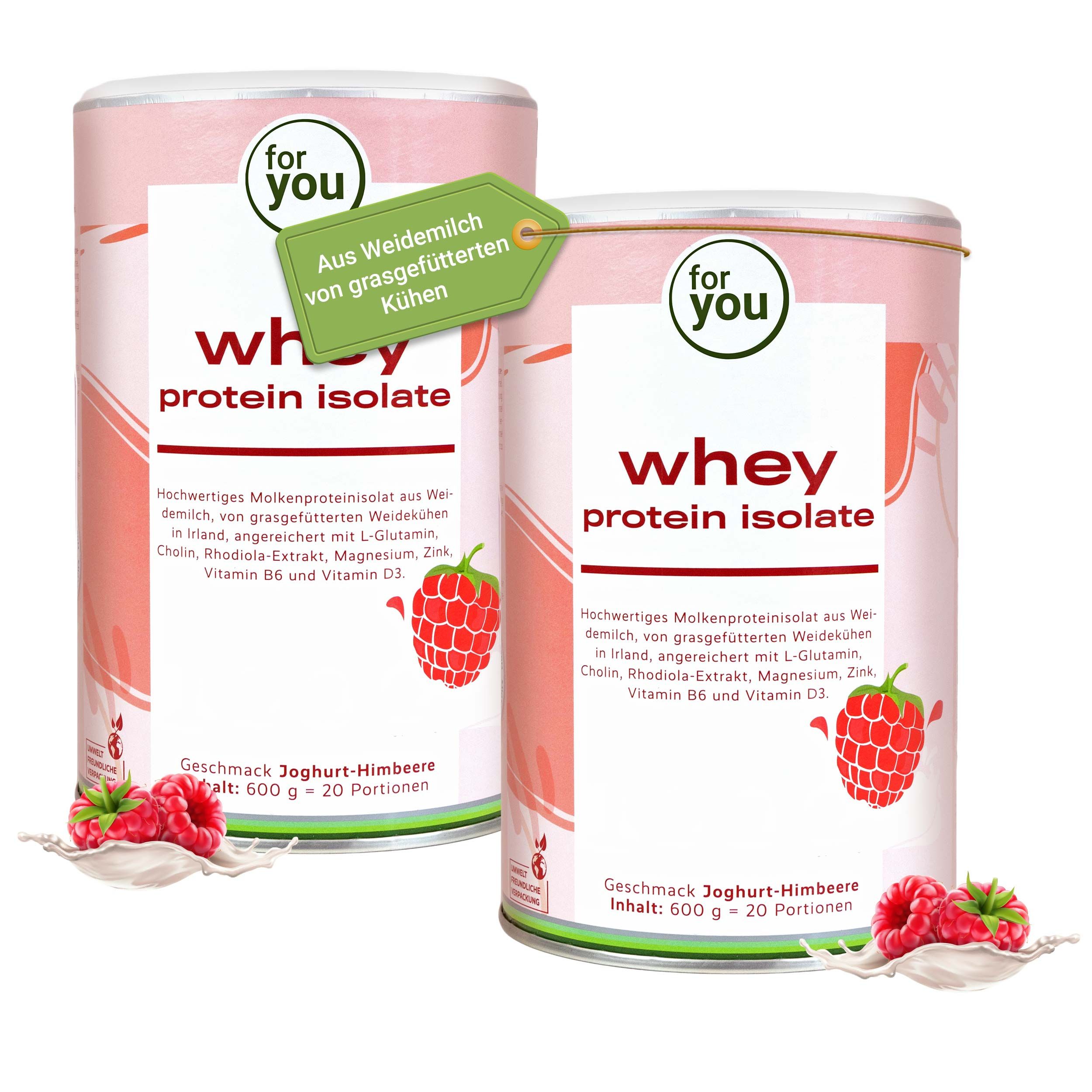 for you Whey Protein Isolate Doppelpack 1200 g Pulver