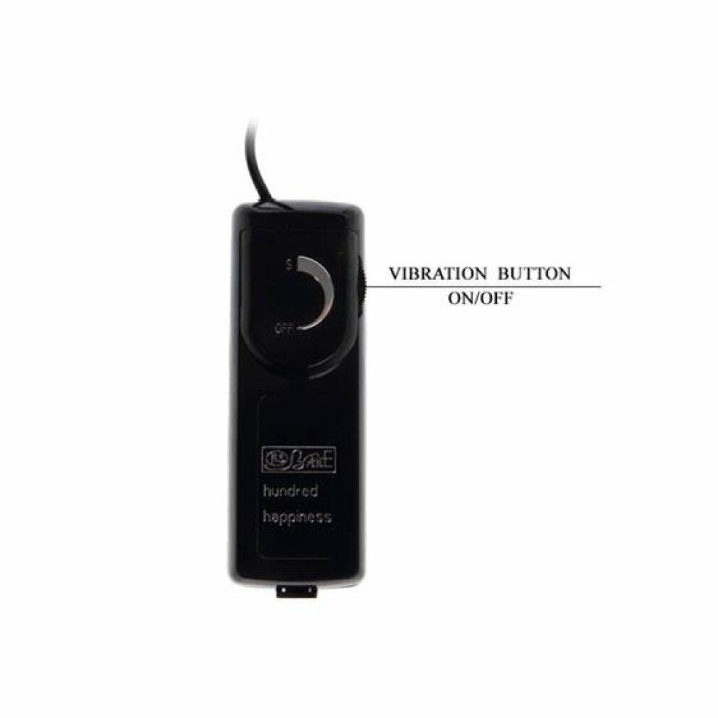 Vibrationsmodul einer Penispumpe mit Ein/Aus-Schalter und Beschriftung.