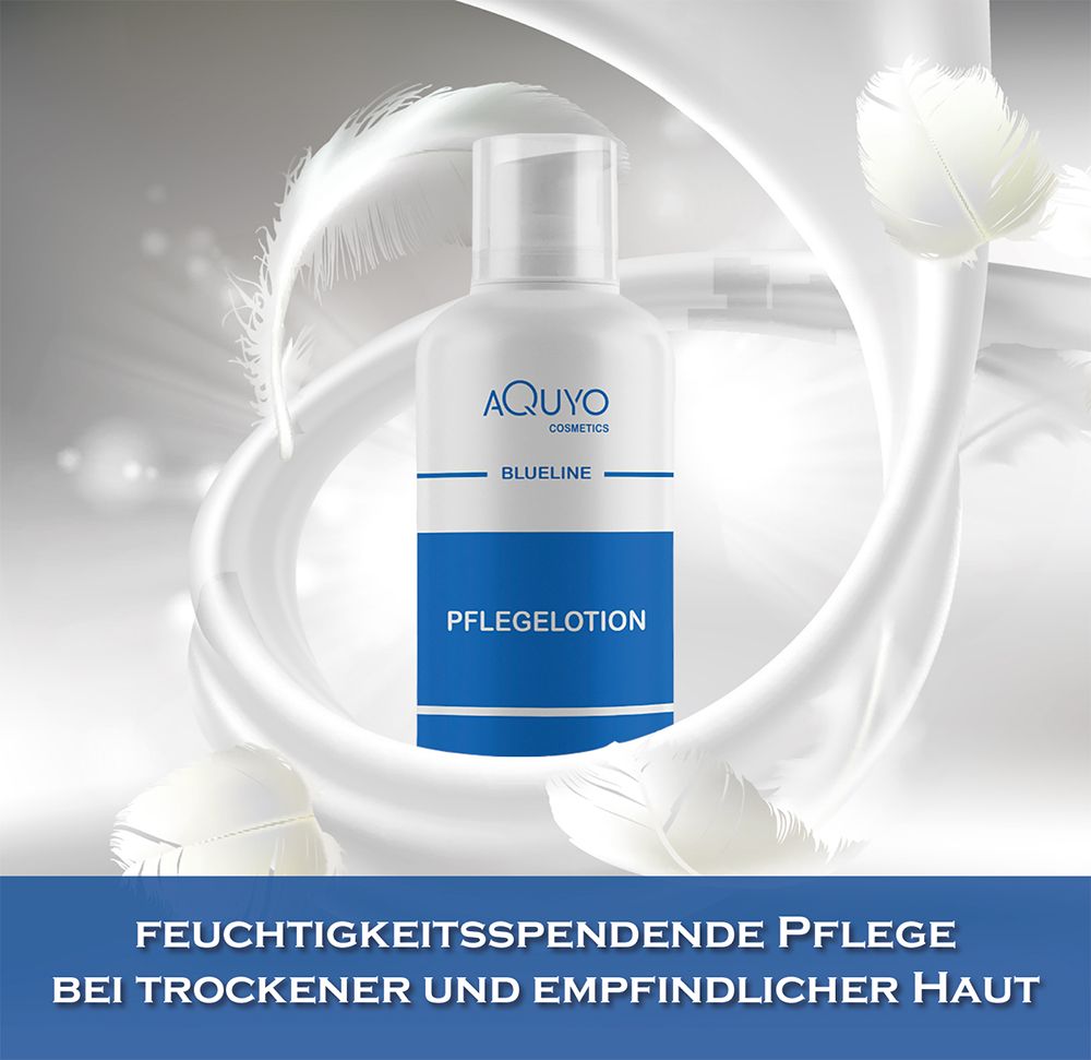 Blueline Pflegelotion 5% Urea Creme Lotion, Körperlotion für trockene & empfindliche Haut