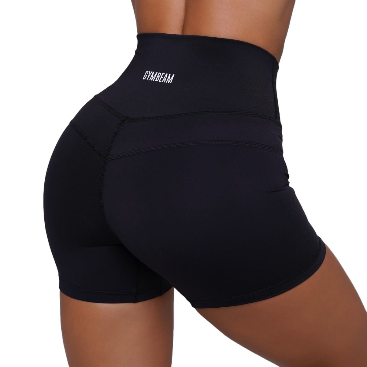 GymBeam Shorts Damen Slim mit Gummizug und elastischem Material, Schwarz