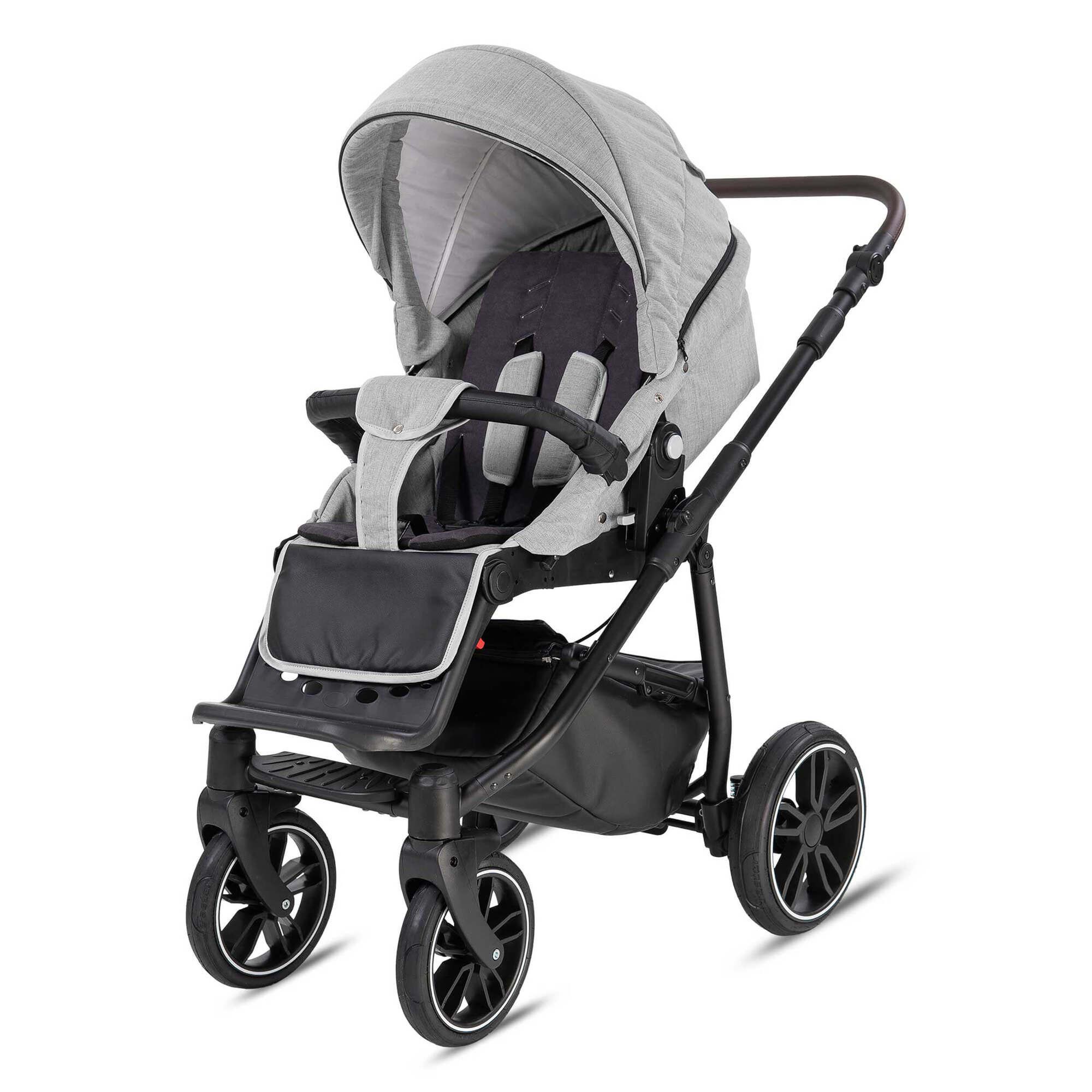 Bebebi Minigo Beat 2 in 1 Kombikinderwagen GEL Reifen, Grey