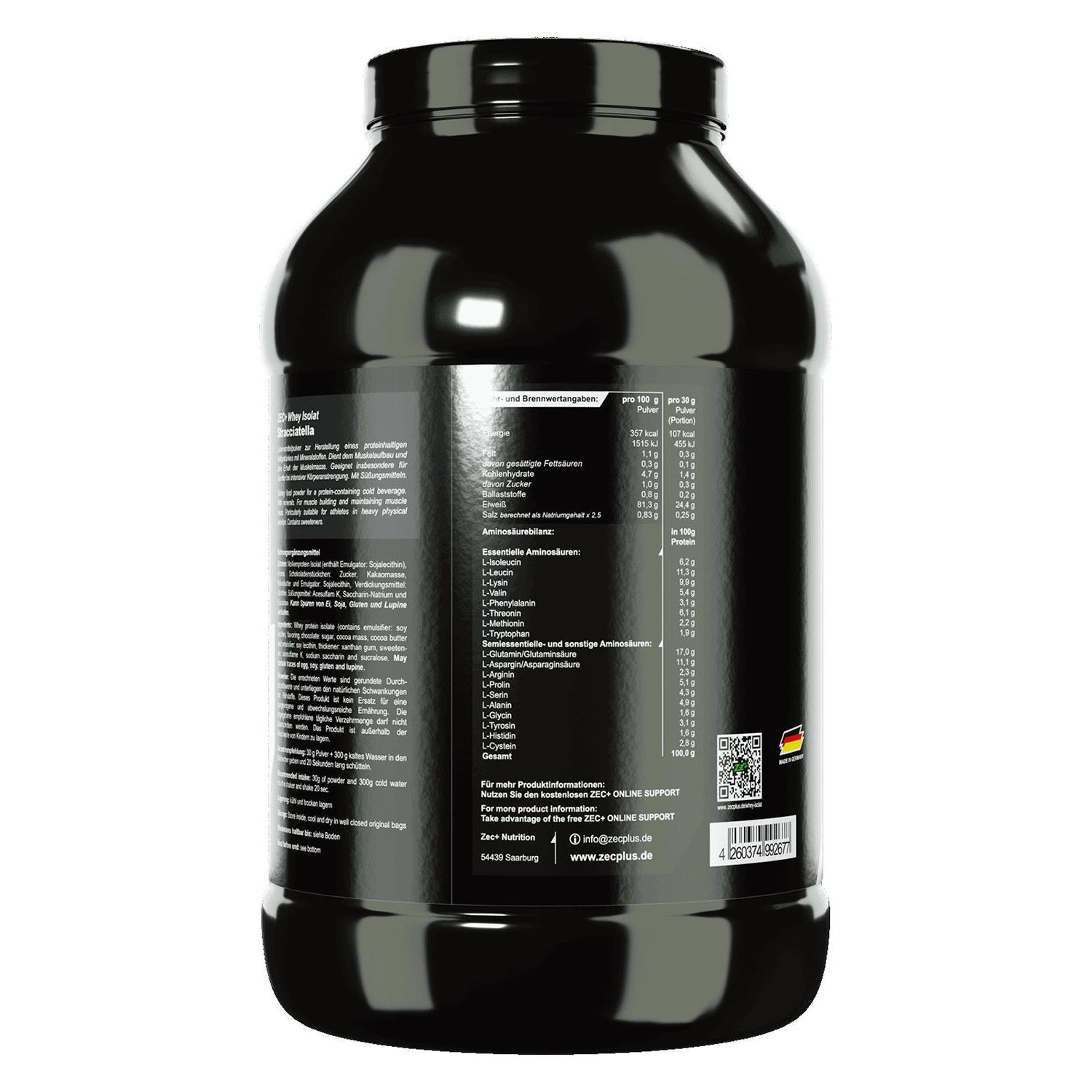 ZEC+ WHEY ISOLAT Protein/ Eiweiß Stracciatella