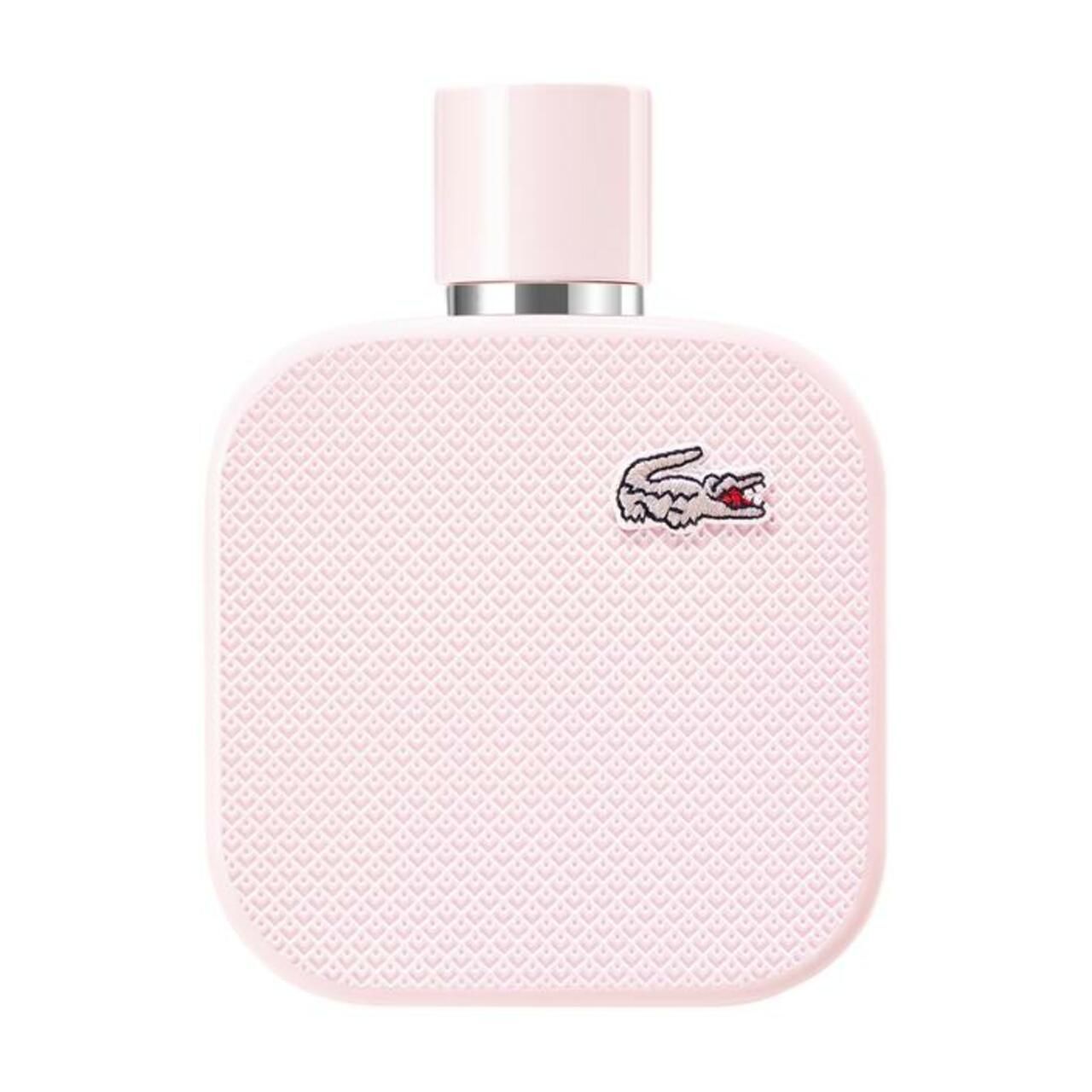 Rosa Flakon. Lacoste L.12.12 Rose EdP Nat. Spray. Krokodil-Logo. Eau de Parfum.