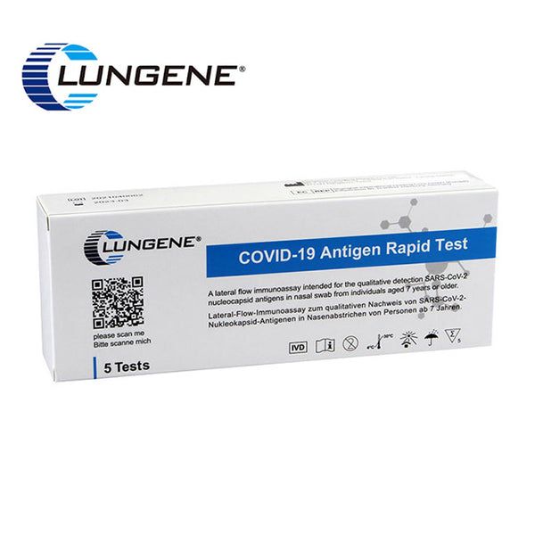 Clungene® Antigentest + Gratis Ffp2 Maske - langes 5 St Test