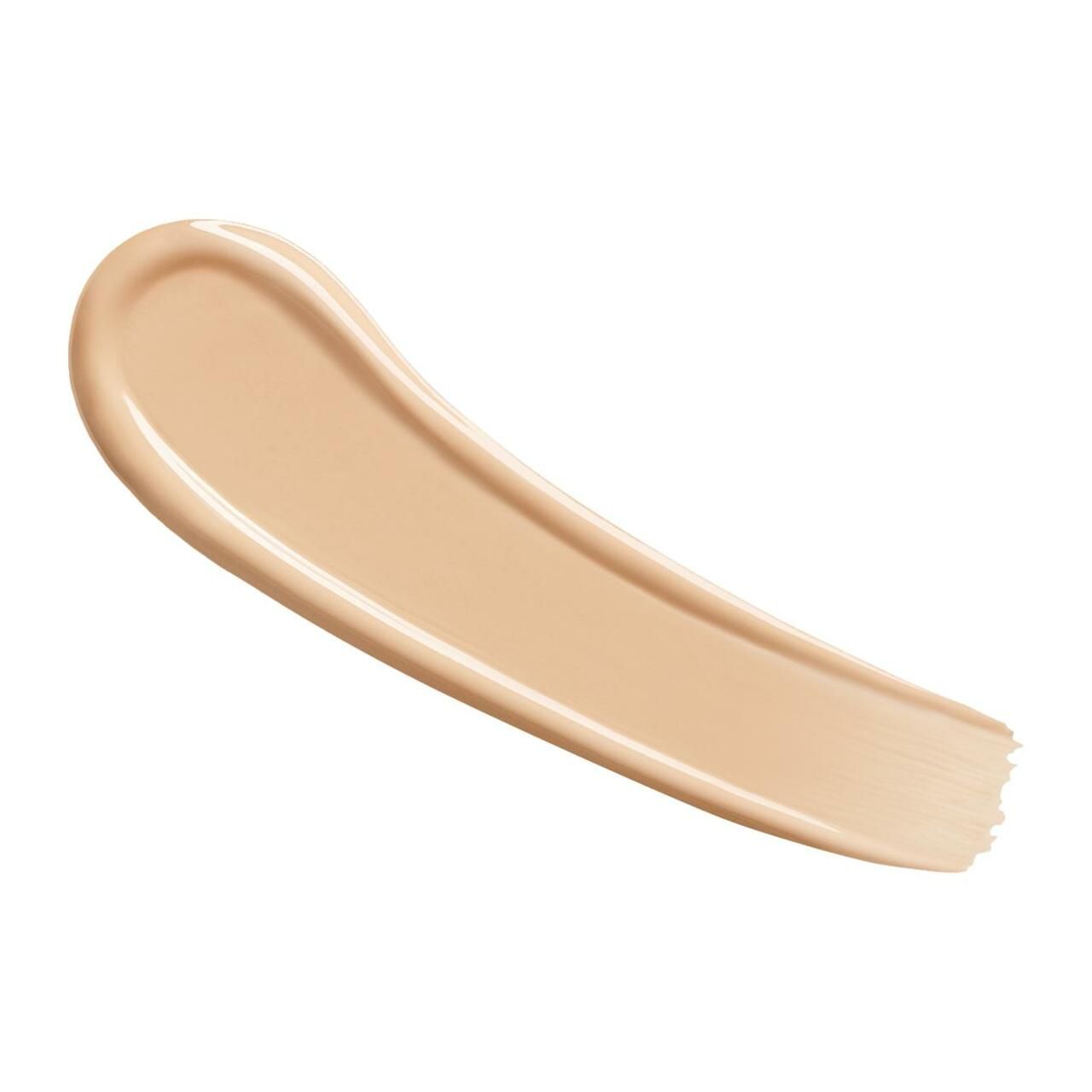 Concealer-Abstrich. Heller, beiger Farbton. Glatte Textur. Auf weißem Hintergrund.