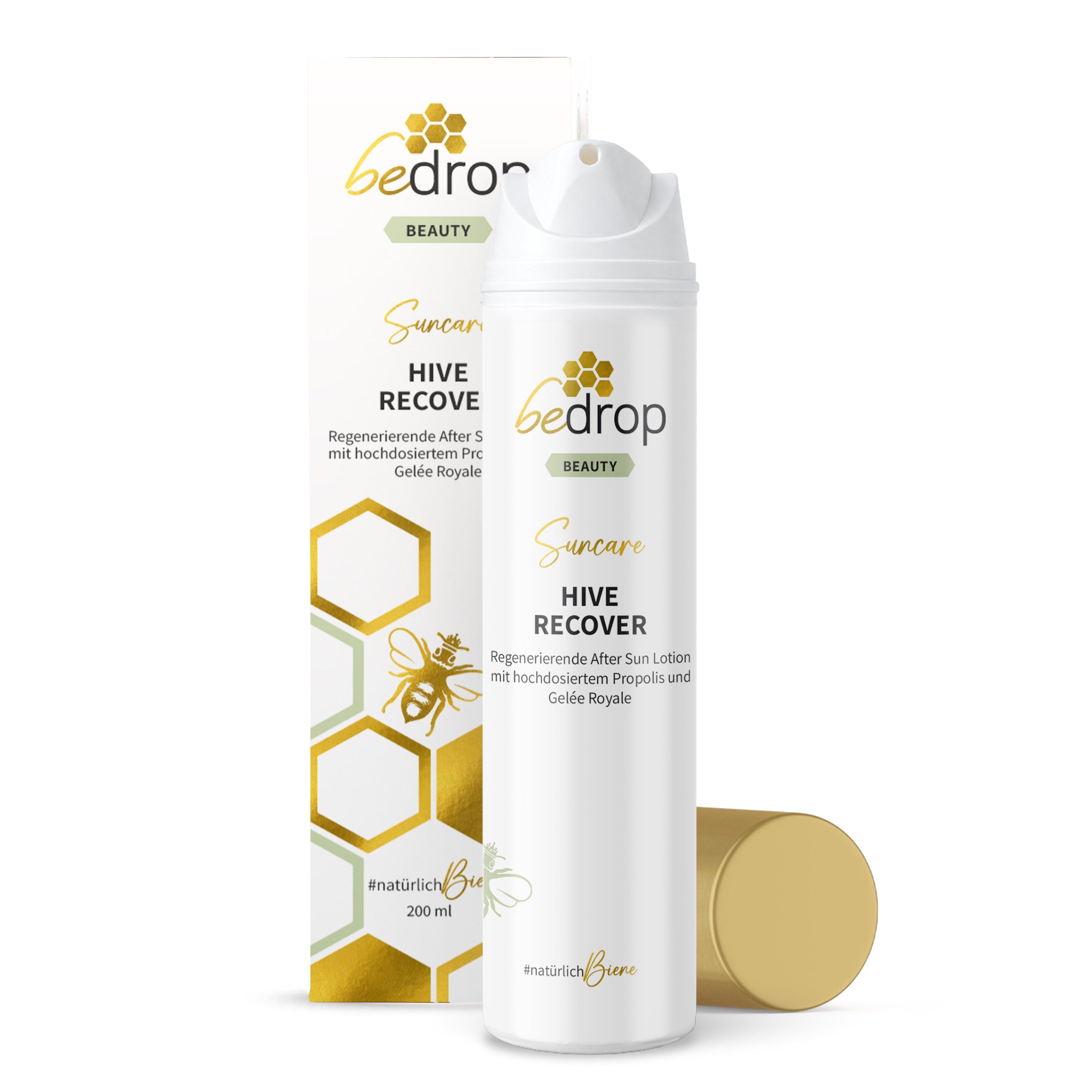 Hive Recover - regenerierende After Sun Lotion mit hochdosiertem Gelée Royale & Propolis 200 ml
