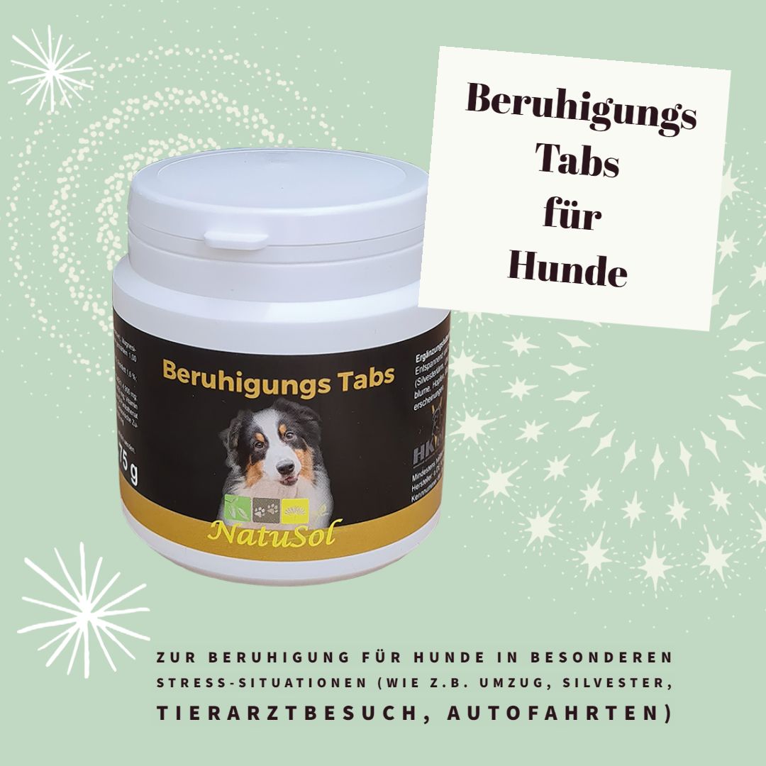 NatuSol Beruhigungs Tabs für Hunde - Entspannend und beruhigend, hochwertige Zusammensetzung 60 St Tabletten