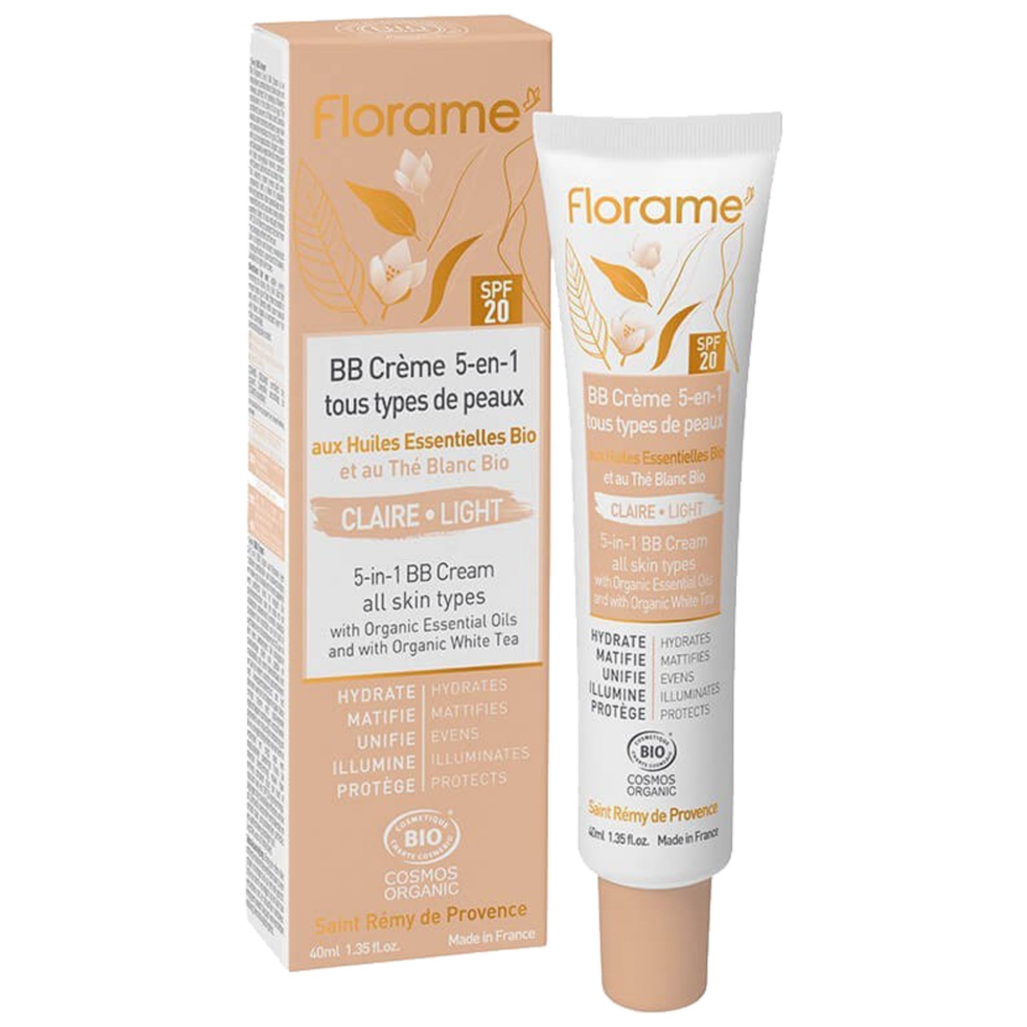 Florame BB Cream 5in1 Spf20 Bio (Farbton: Hell) 4,5x2,8x15,5 cm