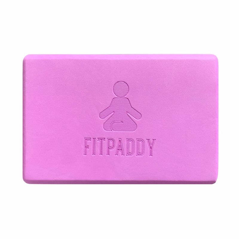 FITPADDY - Coppia di blocchetti / mattoncini Yoga in schiuma EVA viola