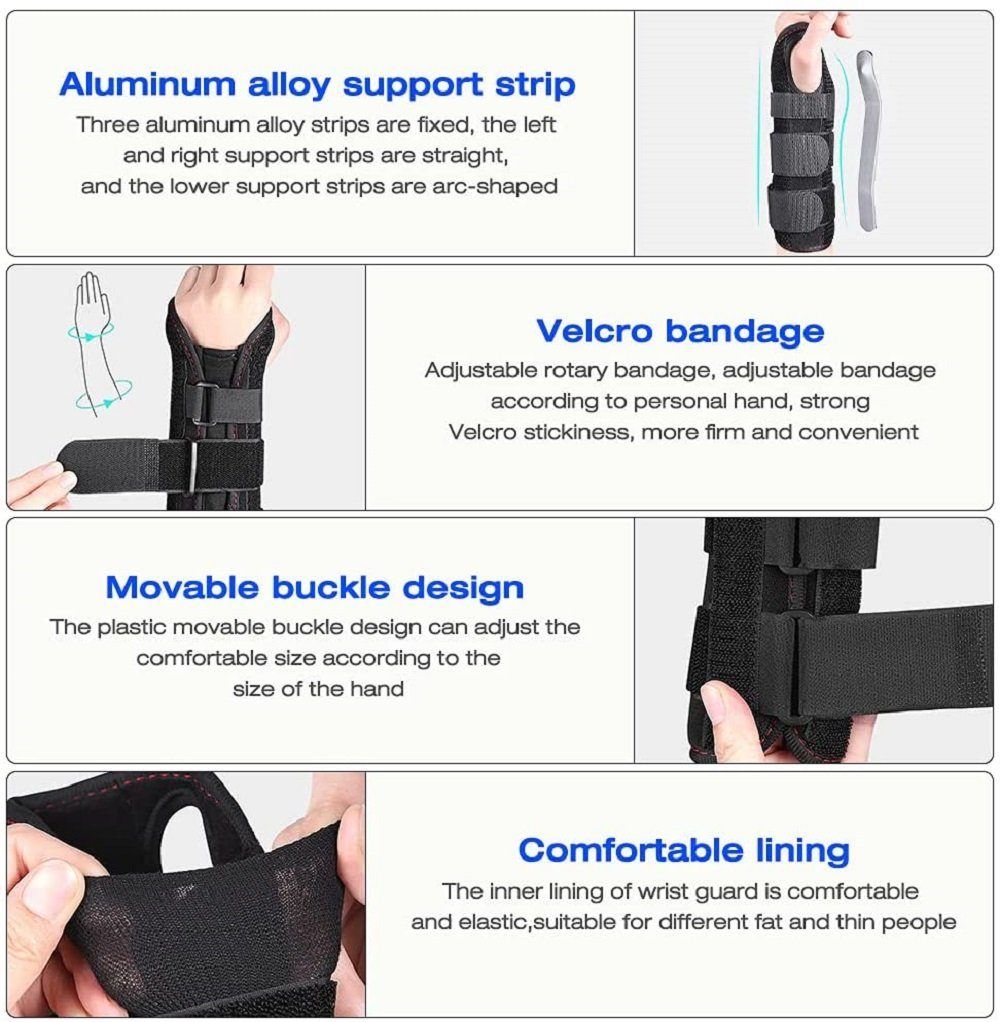 COOL-i Handgelenkbandage mit Aluminiumschiene – stützend, atmungsaktiv & beidseitig tragbar