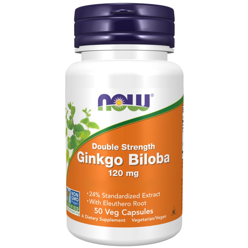 Now Foods, Double Strength Ginkgo Biloba, 120mg 50 St